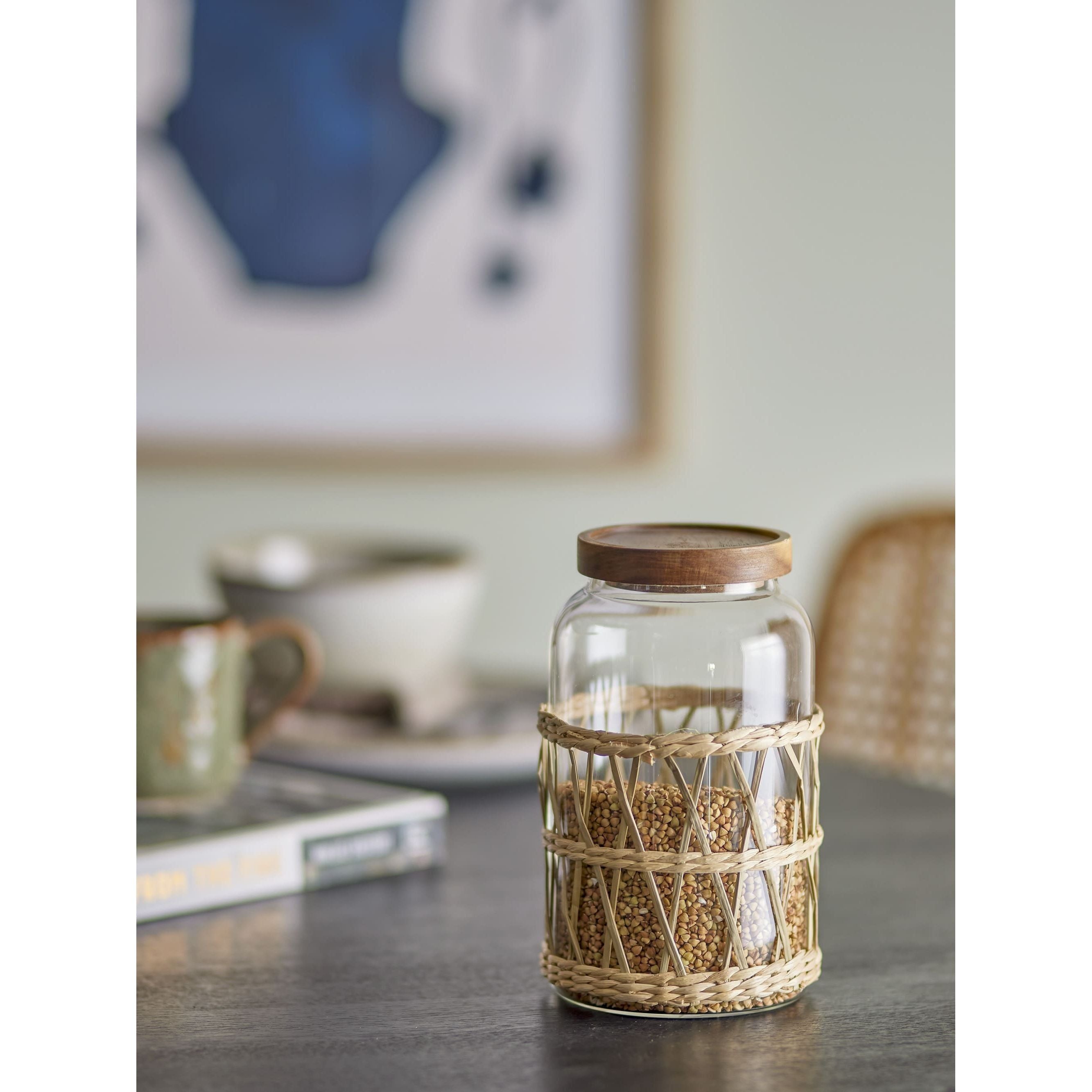 Bloomingville Manna Burk med Lock Klar Glas 1,3 l