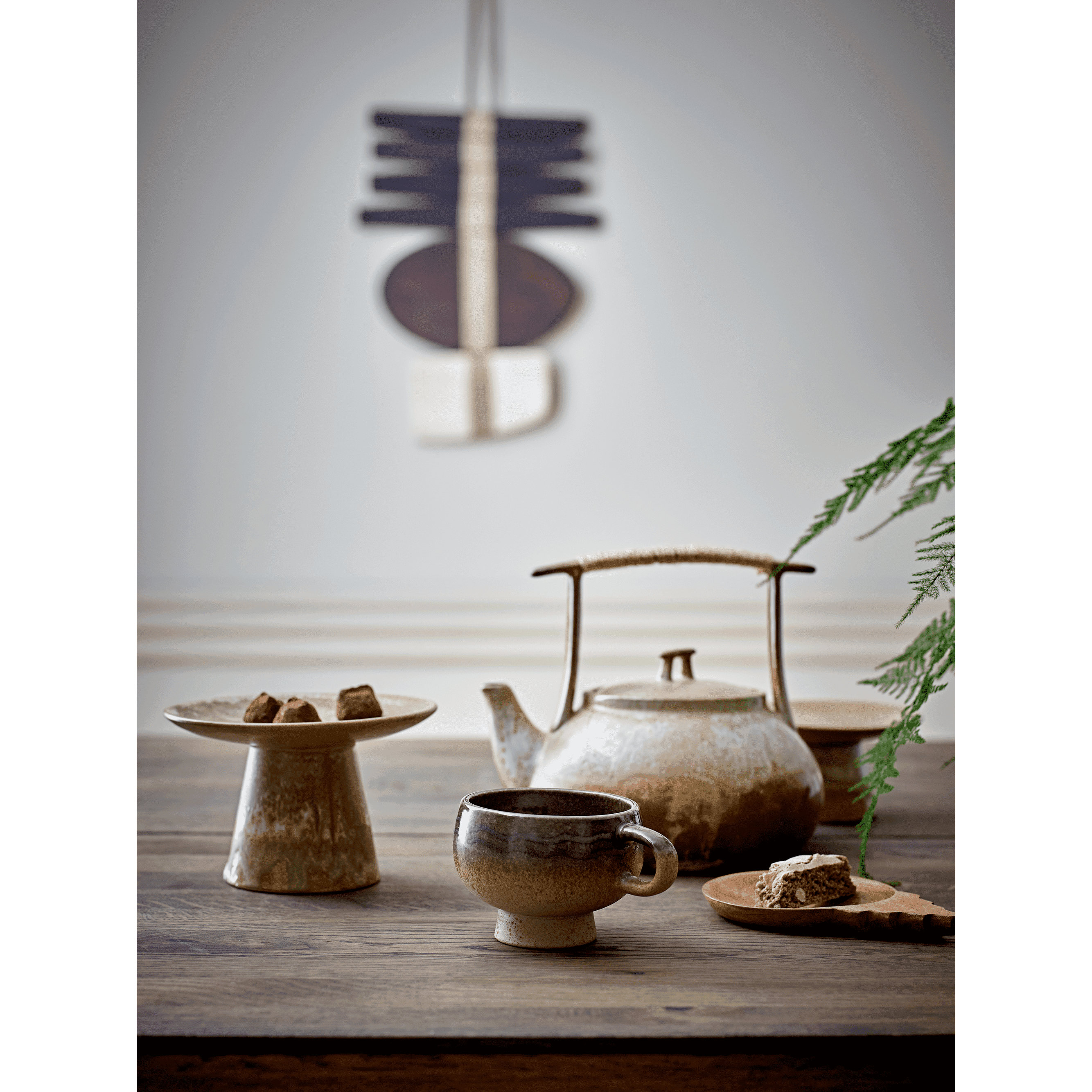 Bloomingville Oculus Kopp Brun Stengods 2 Set