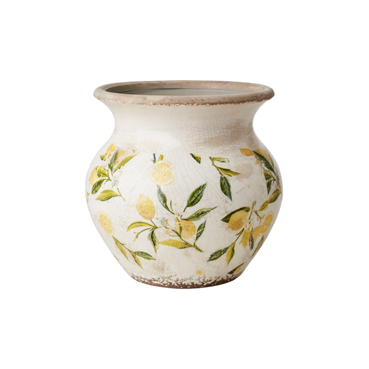 Affari of Sweden LEMONA Urna M, Vit/grön/gul