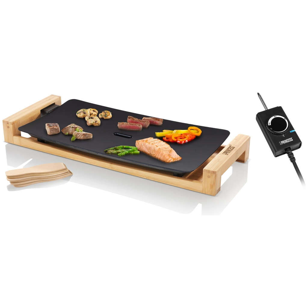 Princess Bordsgrill Table Chef Pure Black Bamboo 50X25
