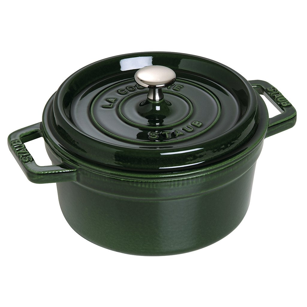Staub Gryta COCOTTE 28 cm, med ångare, basilika, gjutjärn