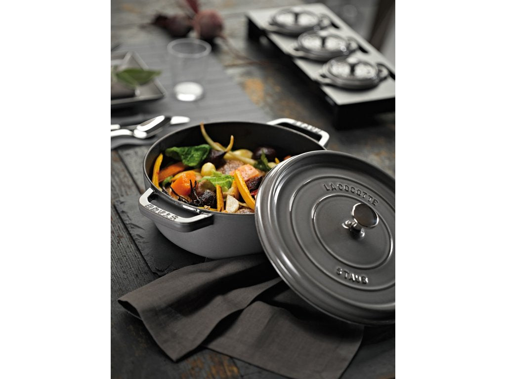 Staub Gryta 30 cm, grafitgrå