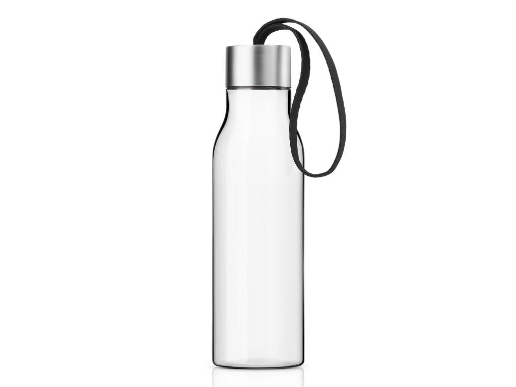 Eva Solo Vattenflaska 500 ml, med svart rem, plast