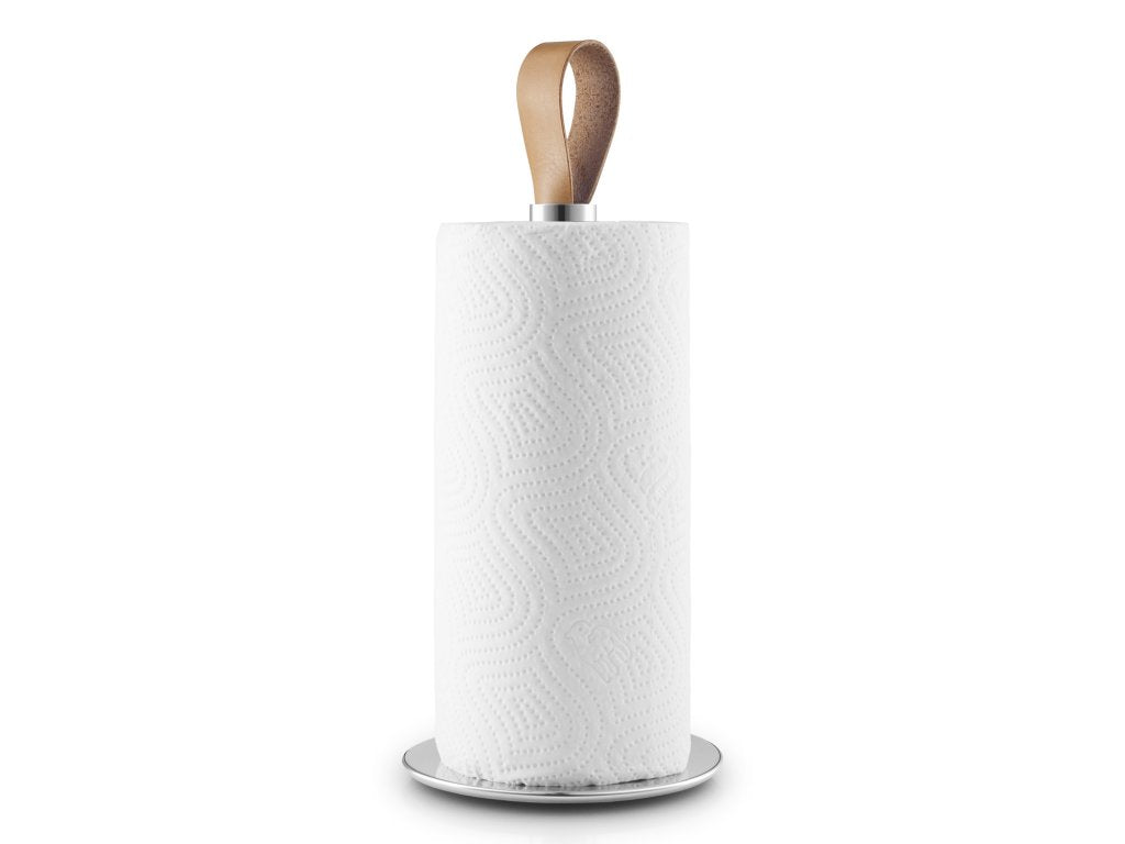 Eva Solo Hållare hushållspapper 23,4 cm, läderhandtag, rostfritt stål