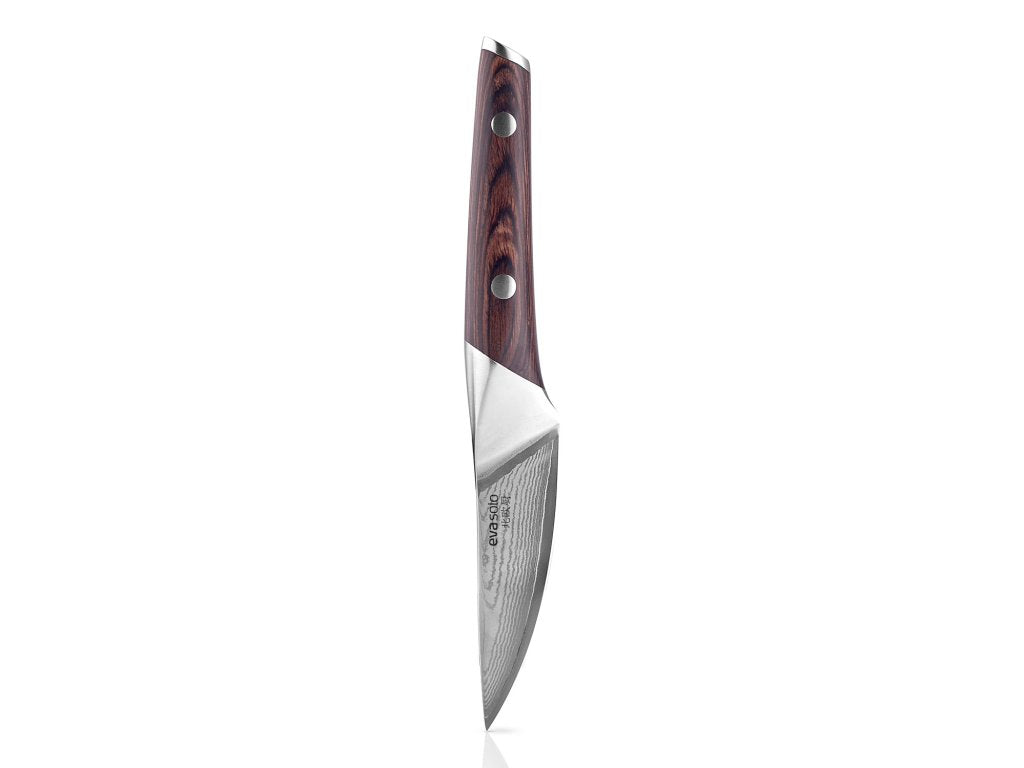 Eva Solo Skalkniv NORDIC KITCHEN 9 cm, pakkawood och damaskusstål