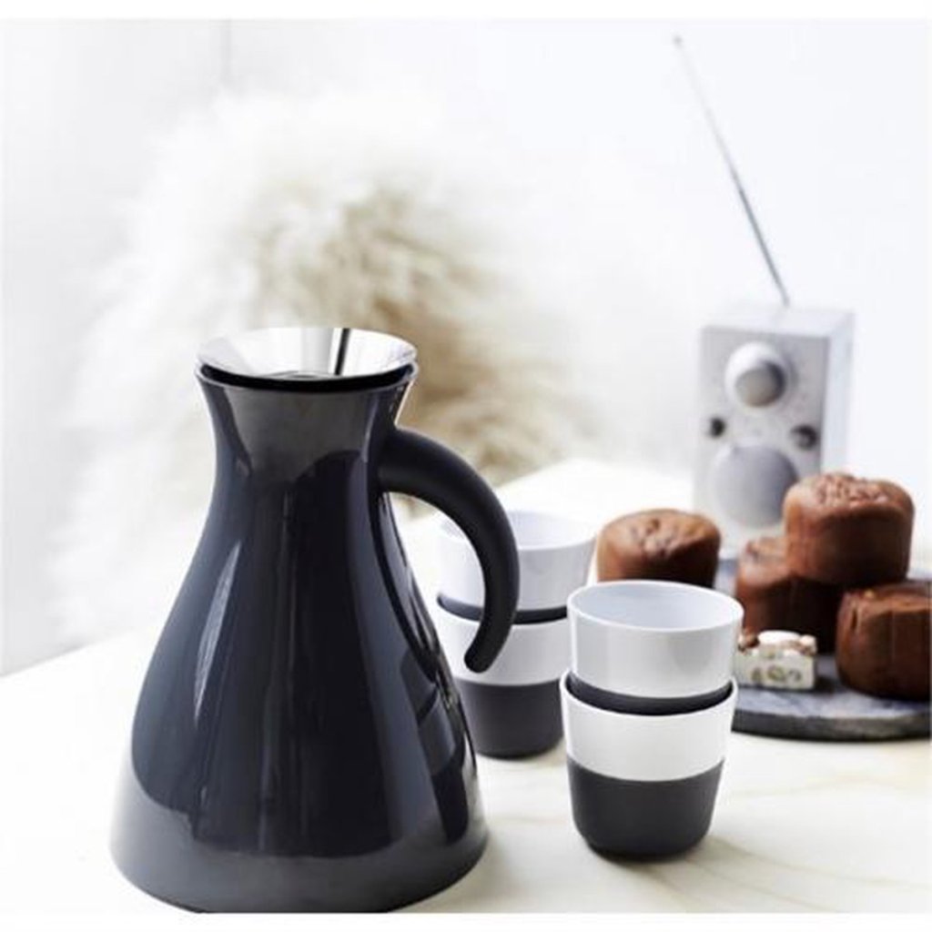 Eva Solo Espressokopp 80 ml, set i 2 delar, silikonbelagd, grå
