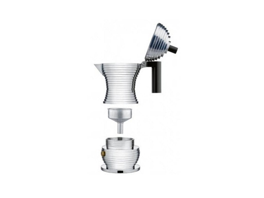 Alessi Espressobryggare för spishäll PULCINA 300 ml, svart