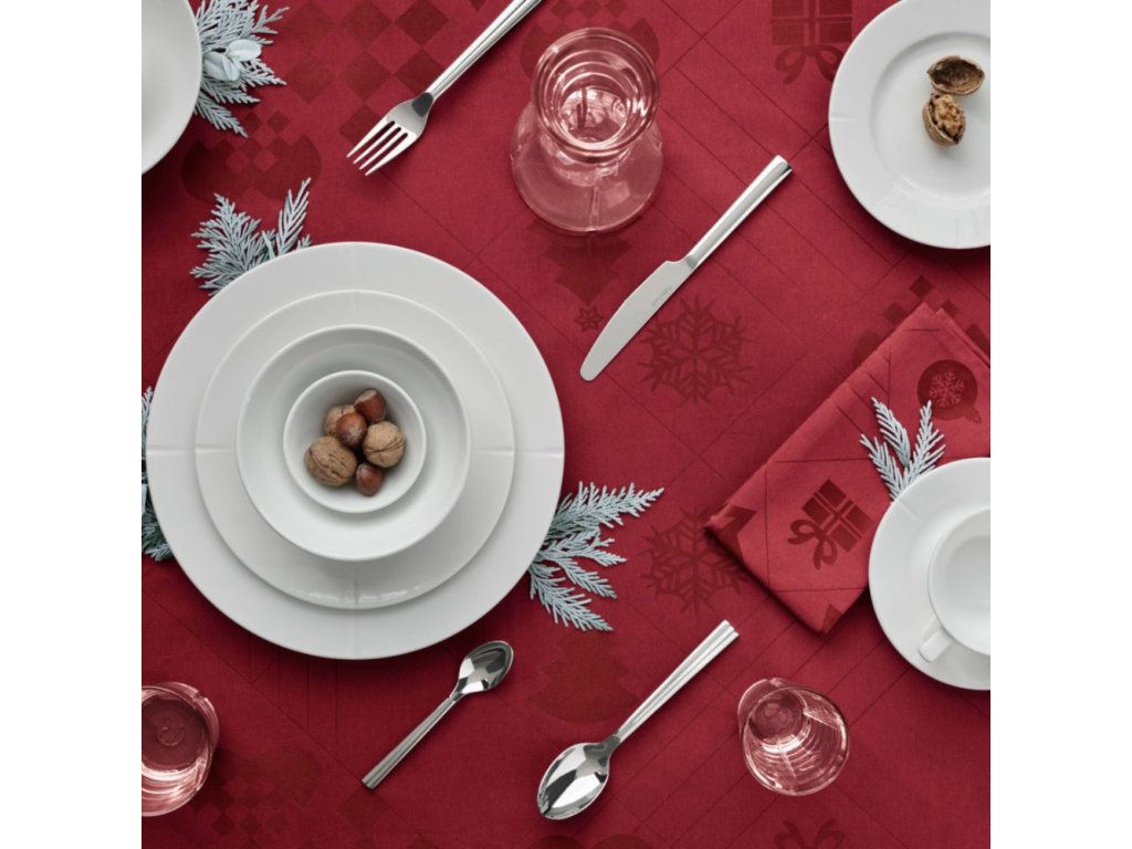 Rosendahl Julduk NATALE 150 x 270 cm, jacquardväv, röd