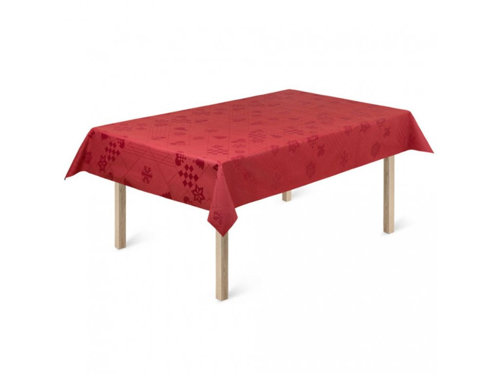 Rosendahl Julduk NATALE 150 x 270 cm, jacquardväv, röd