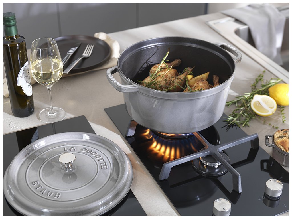 Staub Gryta 20 cm, körsbär, gjutjärn