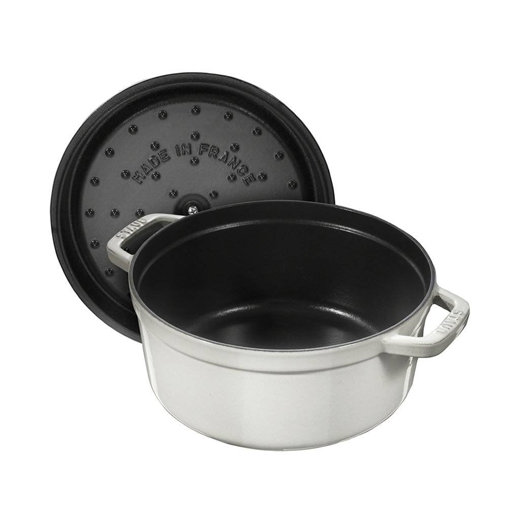 Staub Gryta COCOTTE 24 cm, rund, vit