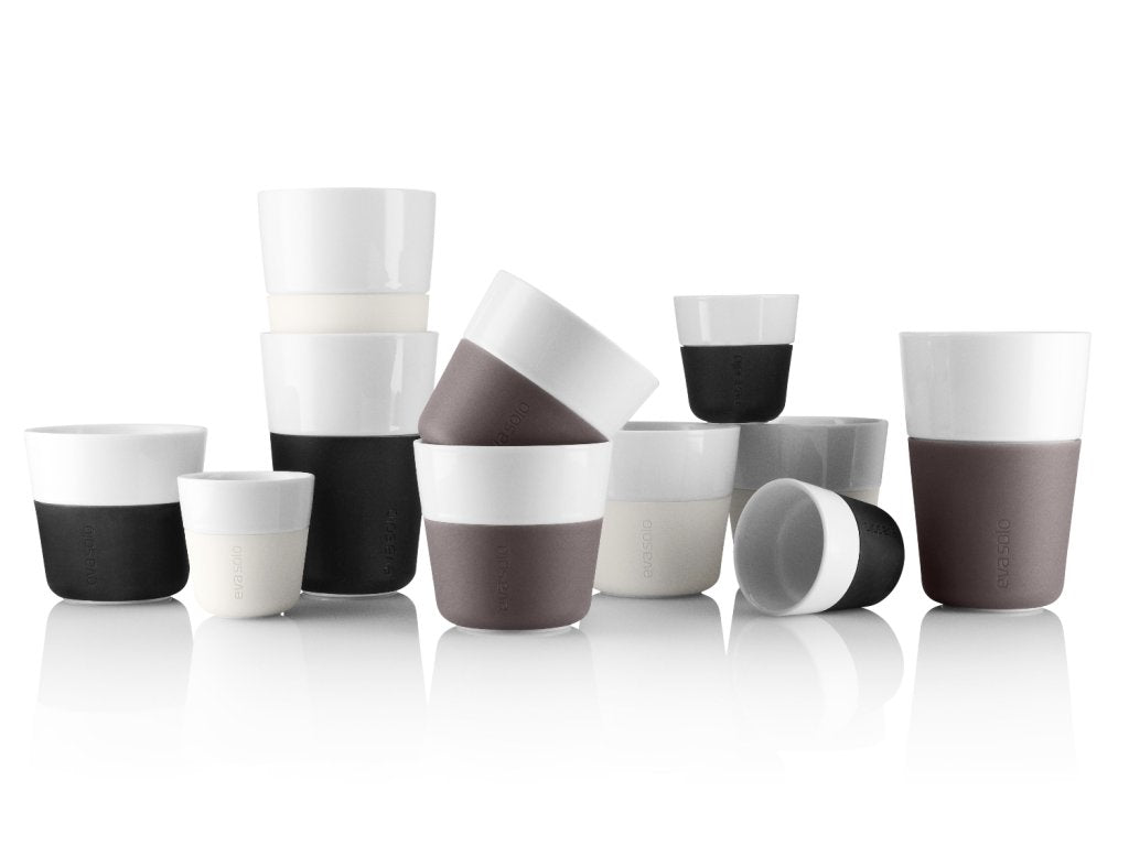 Eva Solo Mugg 360 ml, set i 2 delar, med silikonöverdrag, grå