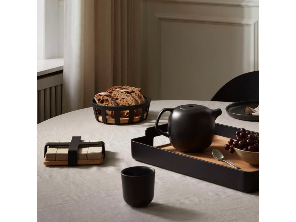 Eva Solo Brödkorg NORDIC KITCHEN 22 x 7 cm, svart, plast/bambu