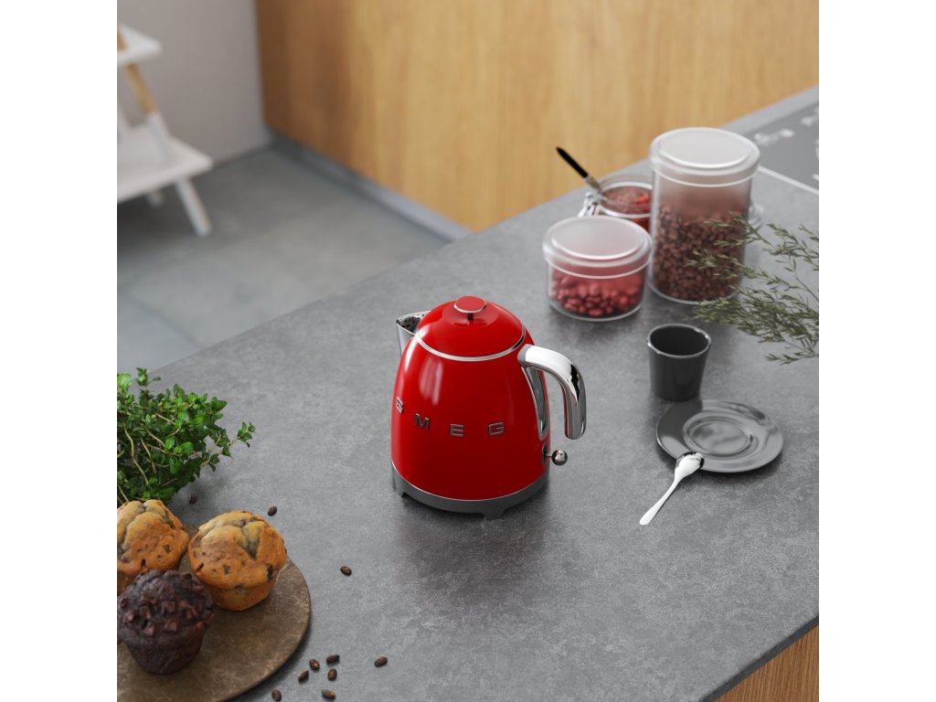 Smeg Elektrisk vattenkokare 50'S STYLE MINI KLF05RDEU, 800 ml, röd