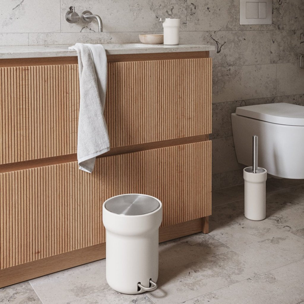 Eva Solo Badrumssoptunna CITADEL 5 l, sand, plast / rostfritt stål