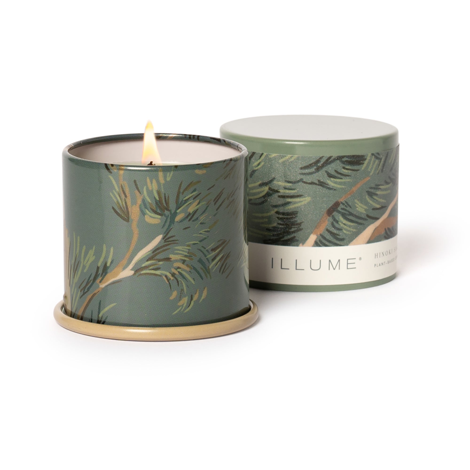 Illume Hinoki Sage Demi Vanity Plåtburksljus, Grön,