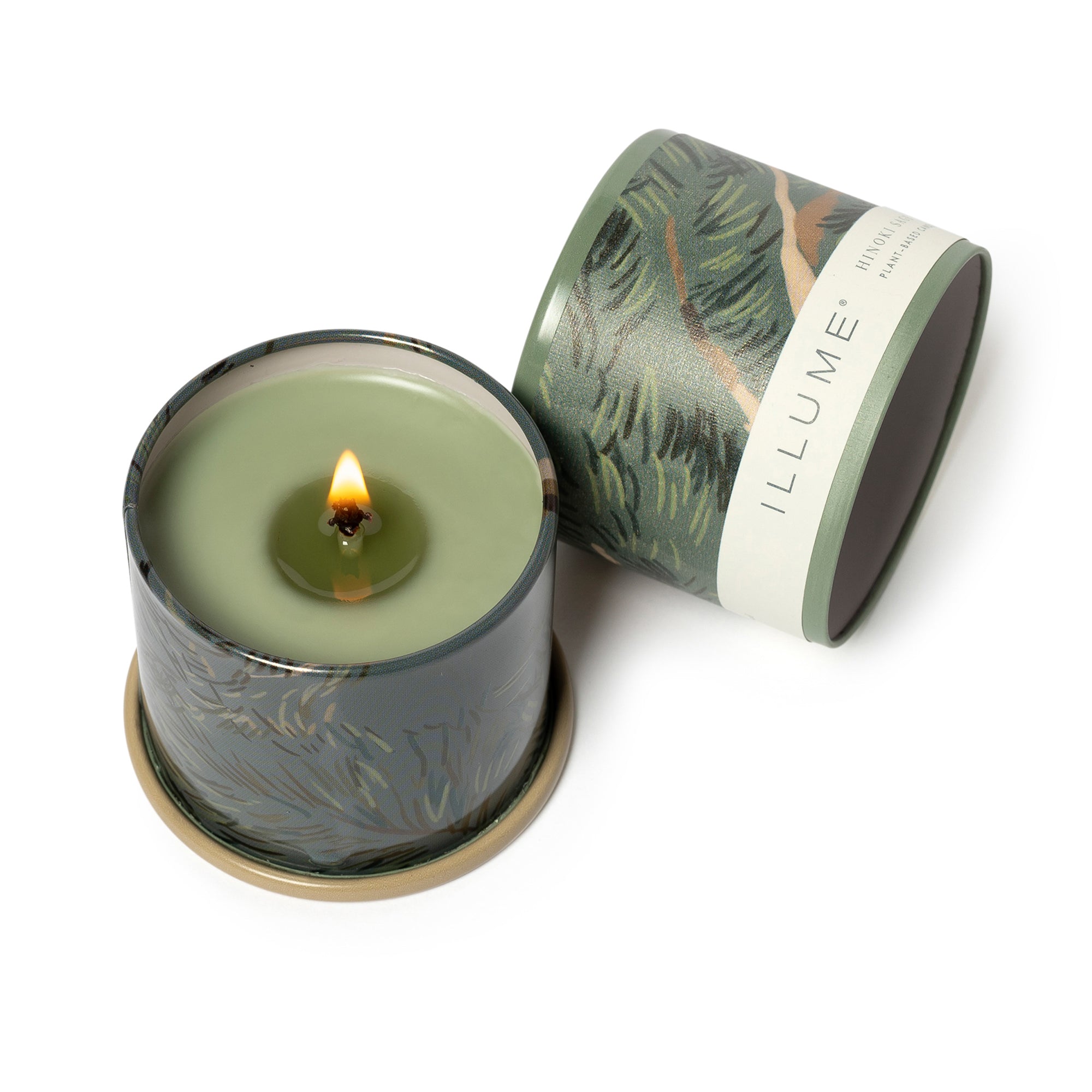 Illume Hinoki Sage Demi Vanity Plåtburksljus, Grön,