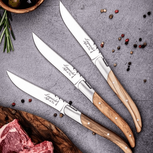 Laguiole Grillknivar Olive 6-pack