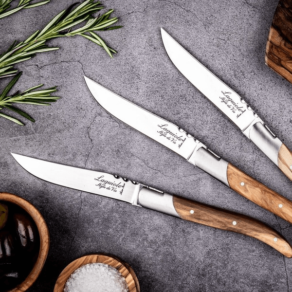 Laguiole Grillknivar Olive 6-pack