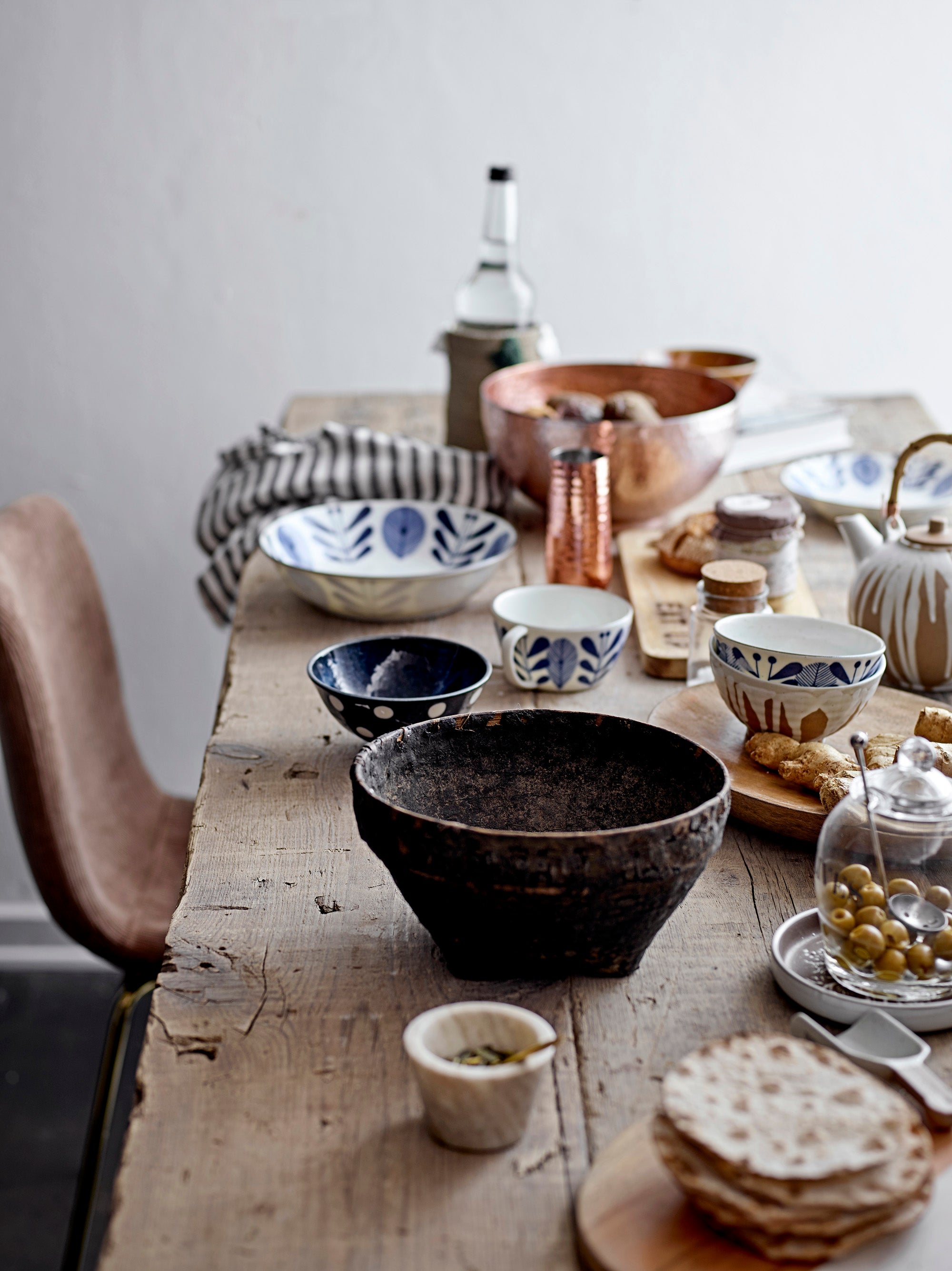 Creative Collection Camellia Tallrik Djup, Blå, Porslin