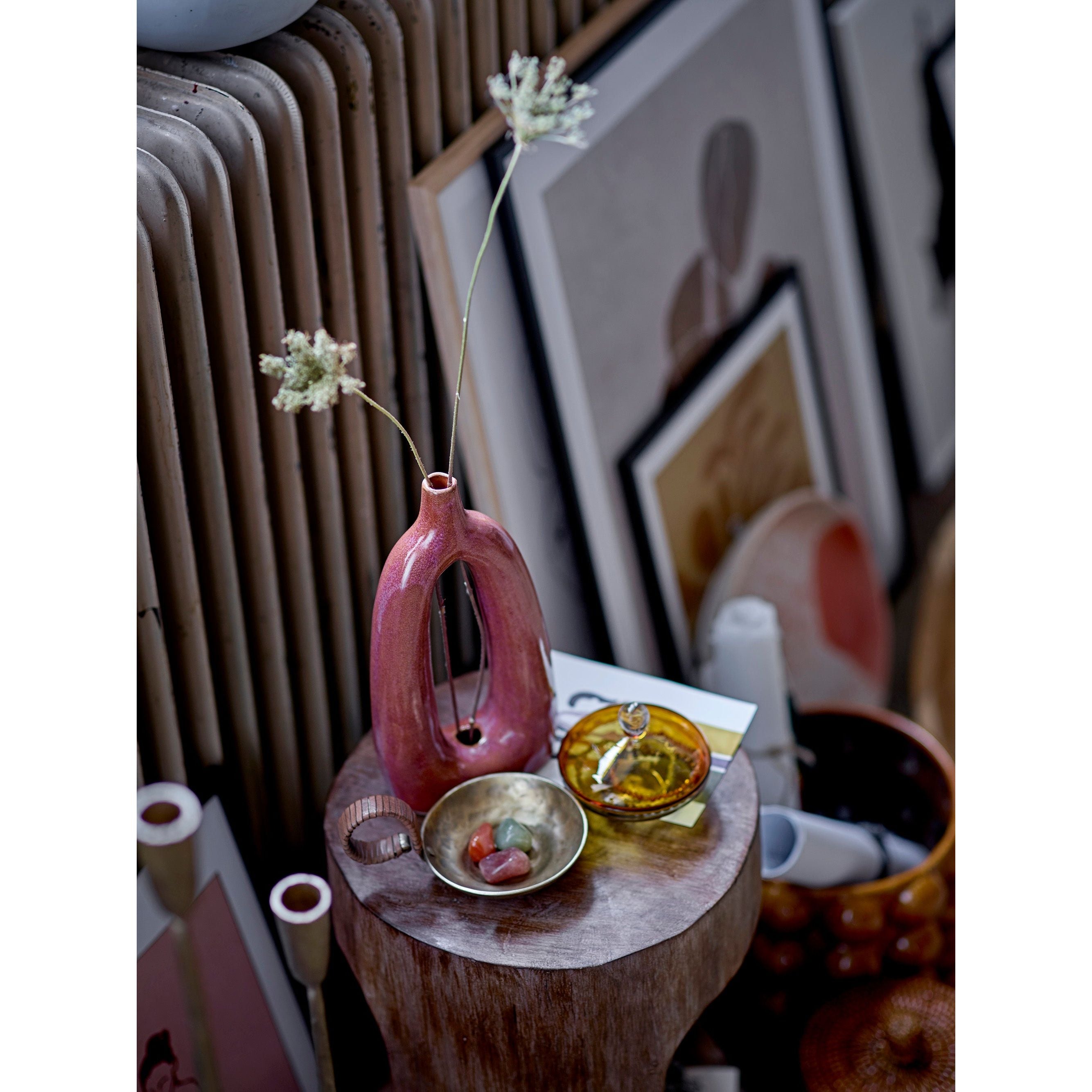 Bloomingville Danni Burk med Lock, Gul, Glas