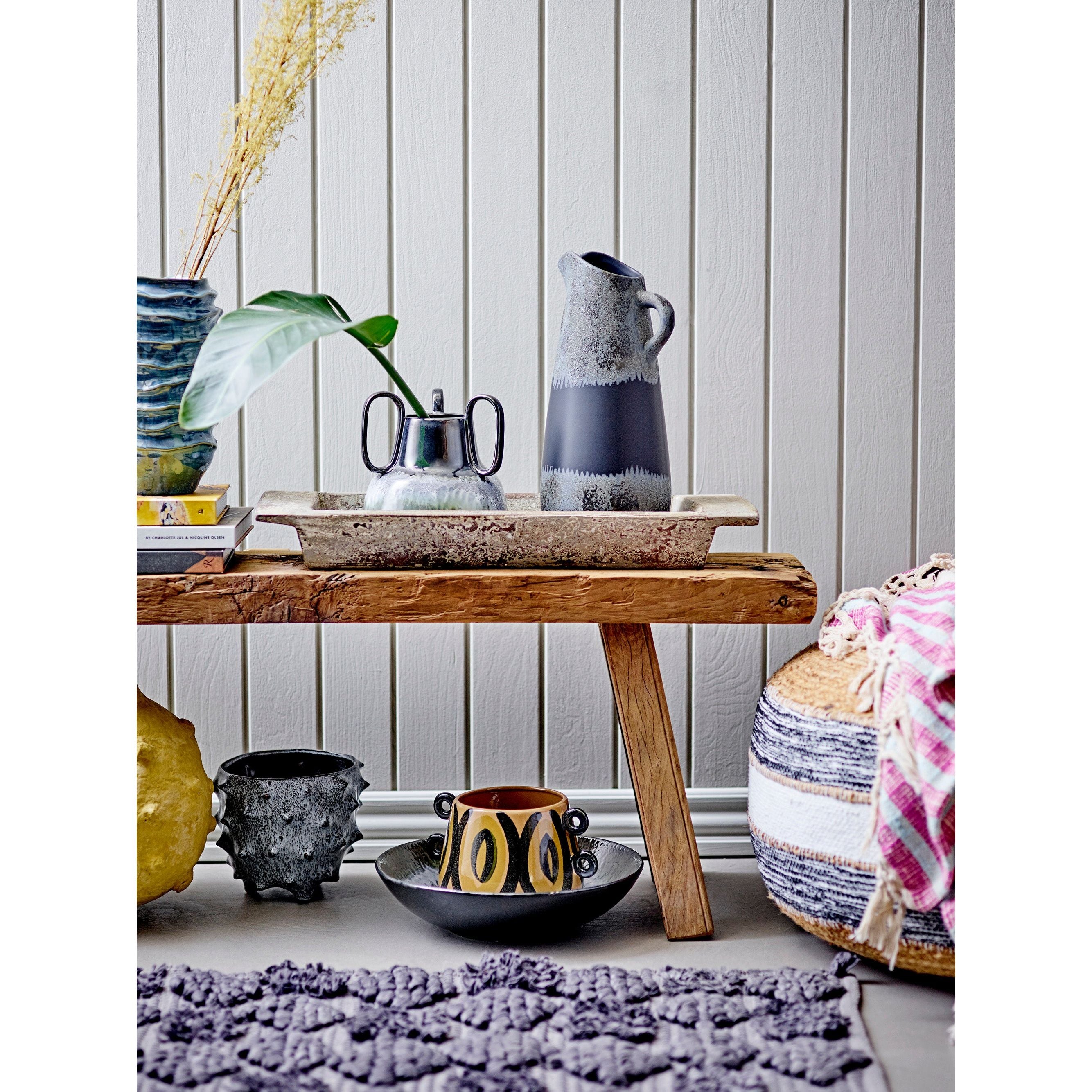Creative Collection Khumo Vas, Svart, Stengods