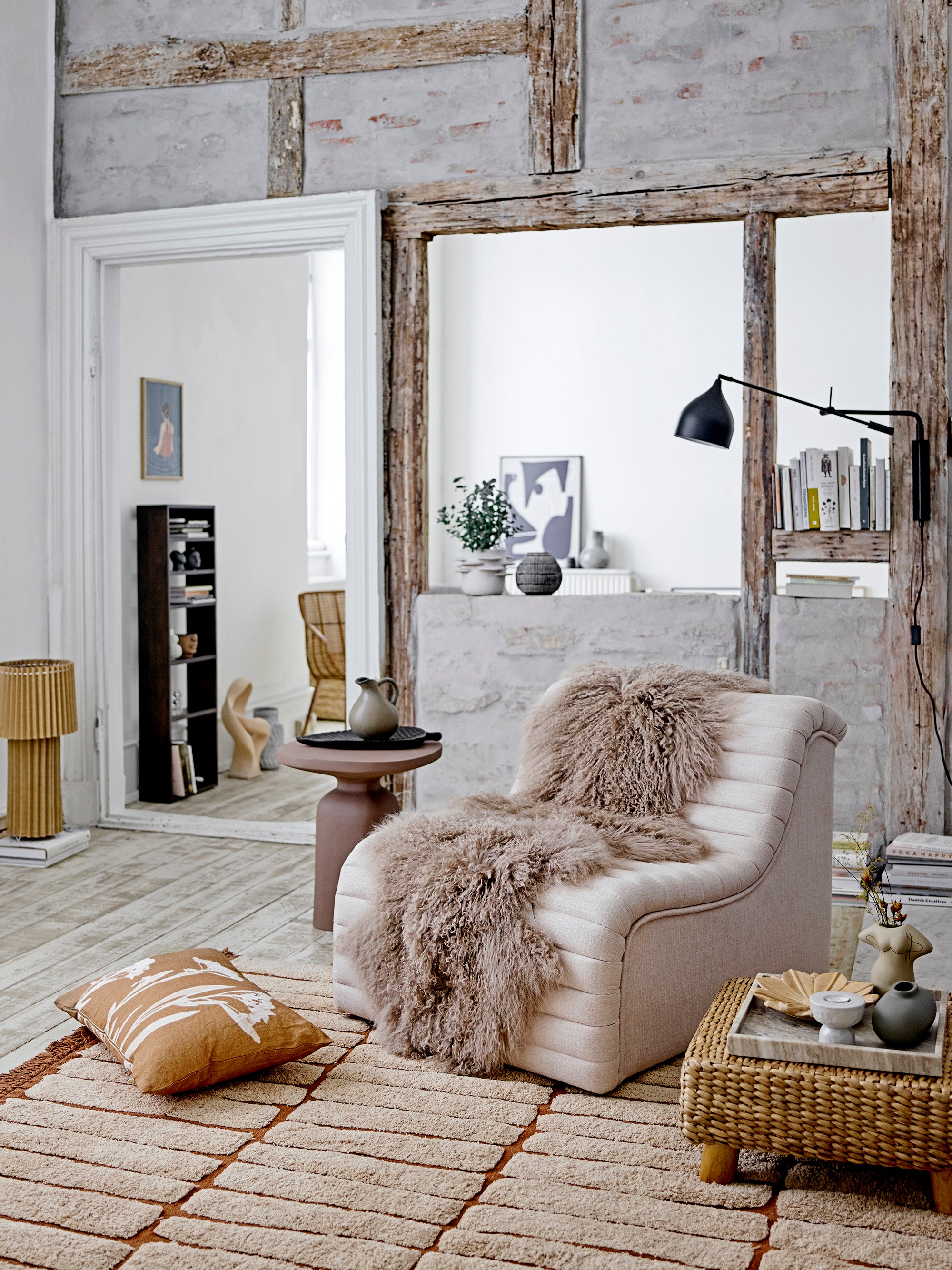 Bloomingville Majsa Bricka, Brun, Marmor