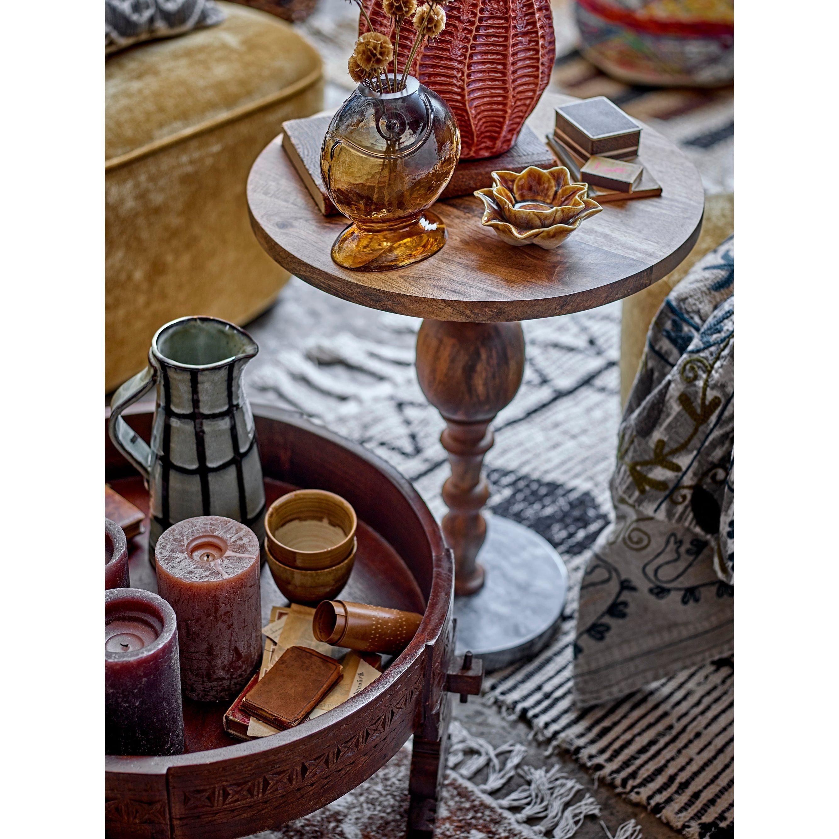 Creative Collection Dinah Votivljus, Brun, Stengods
