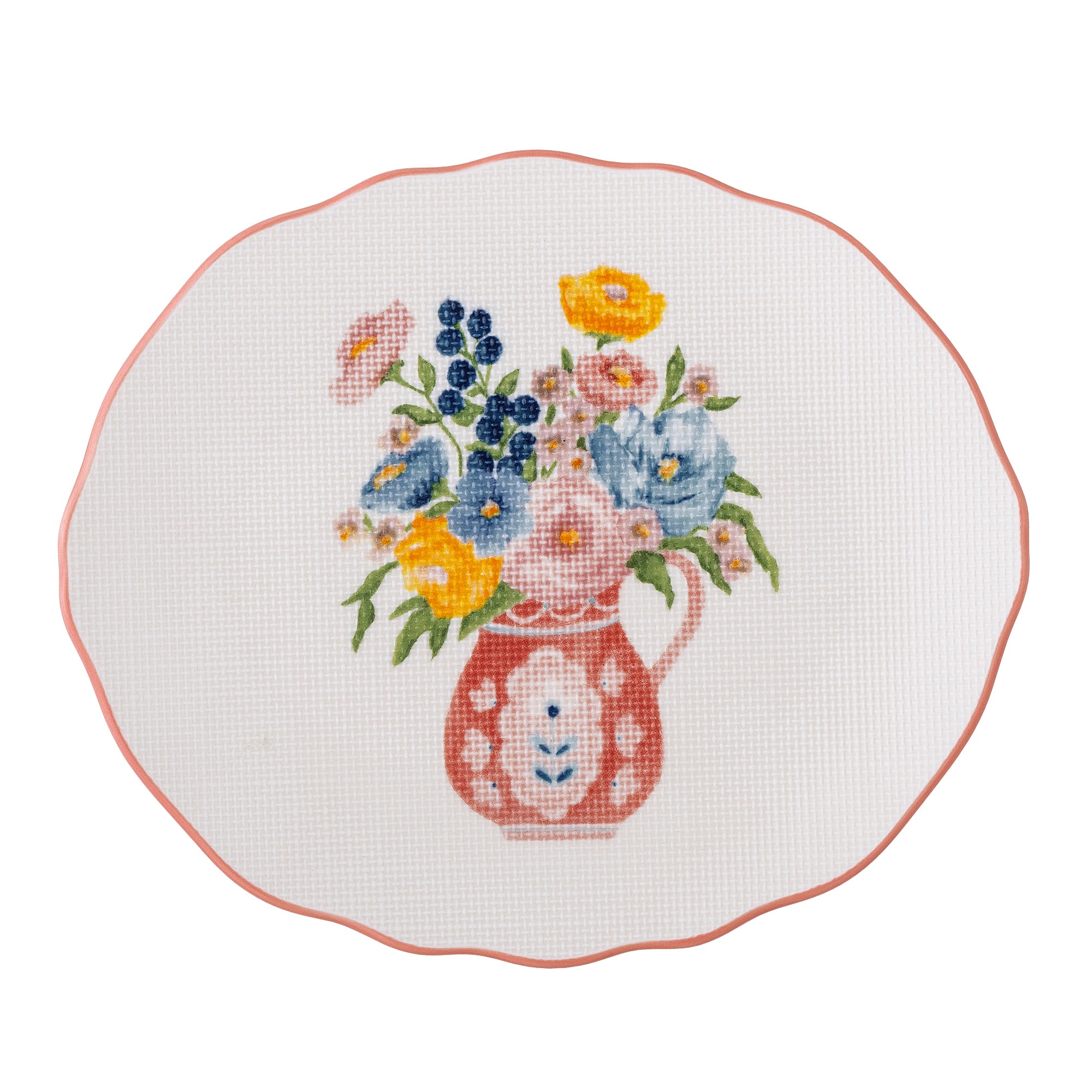 Bloomingville Dorothy Tallrik, Rosa, Stengods
