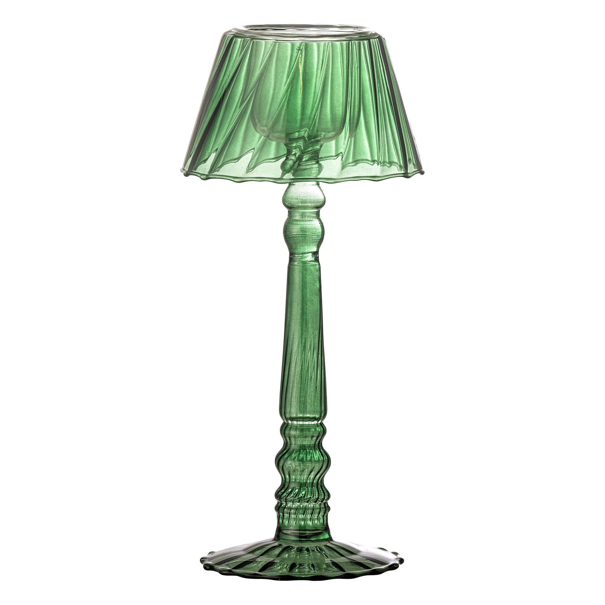 Bloomingville Cisco Ljusstake, Grön, Glas