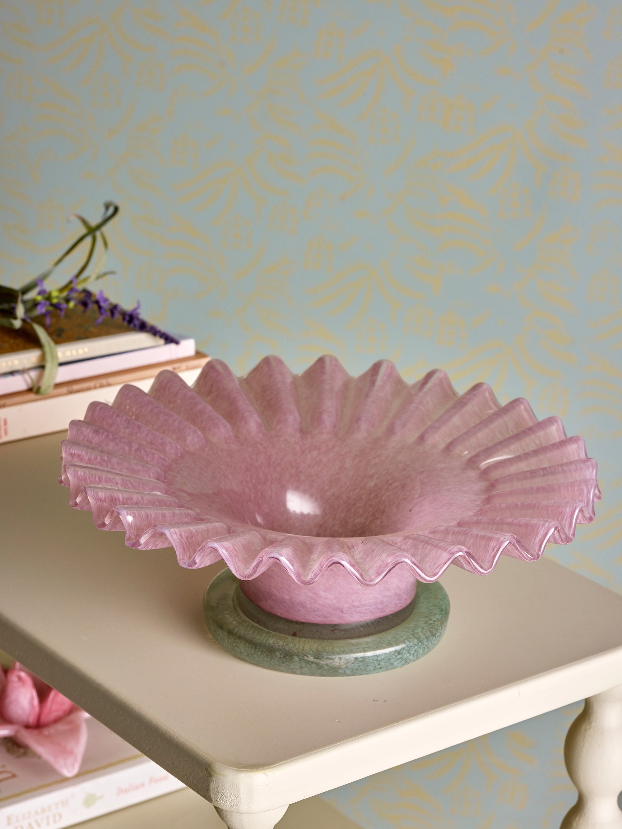 Bloomingville Garnet Skål, Rosa, Glas