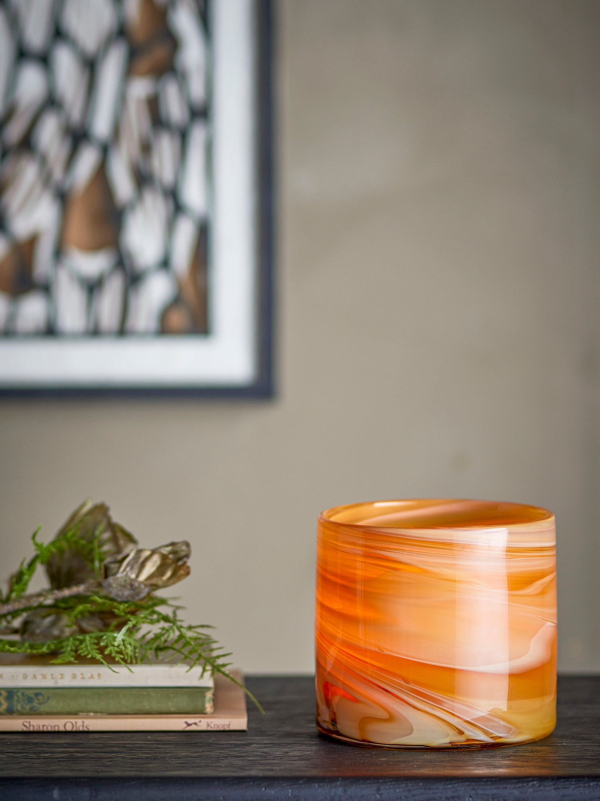 Bloomingville Sylas Votivljus, Orange, Glas