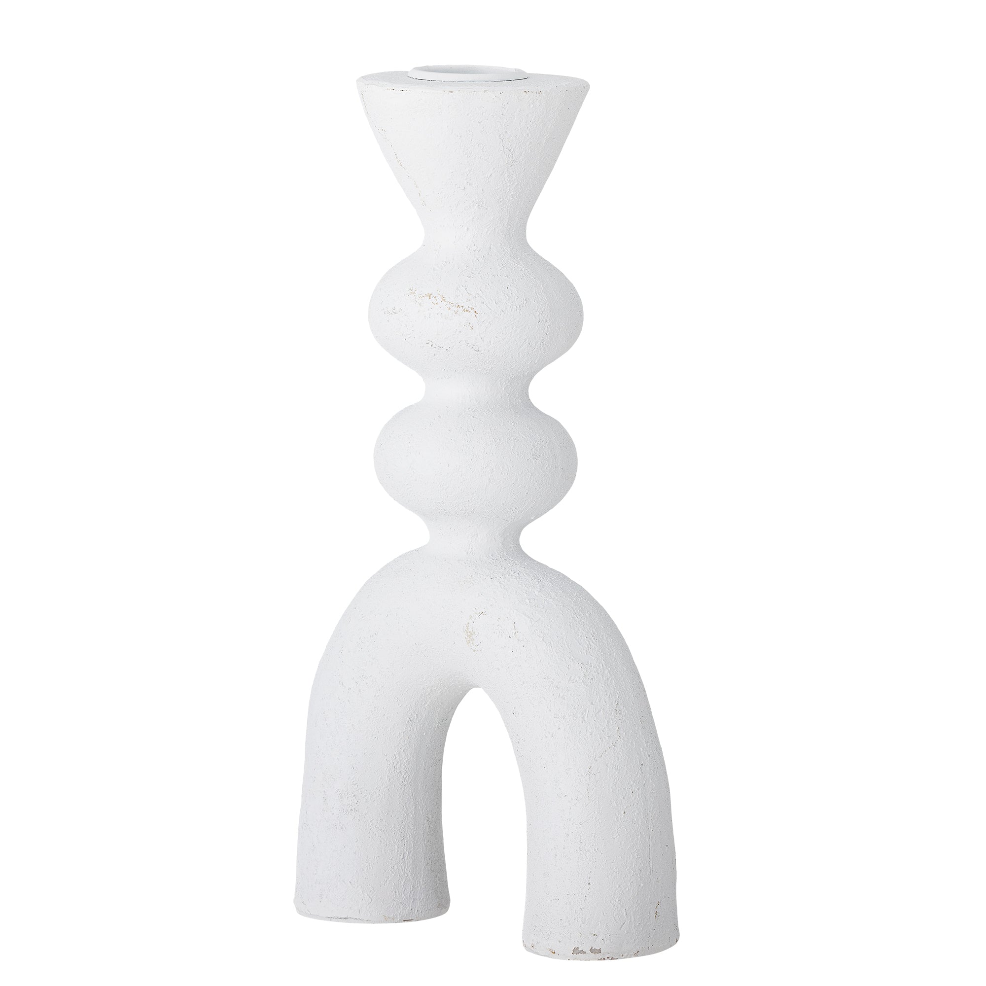 Bloomingville Syra Ljusstake, Vit, Polyresin