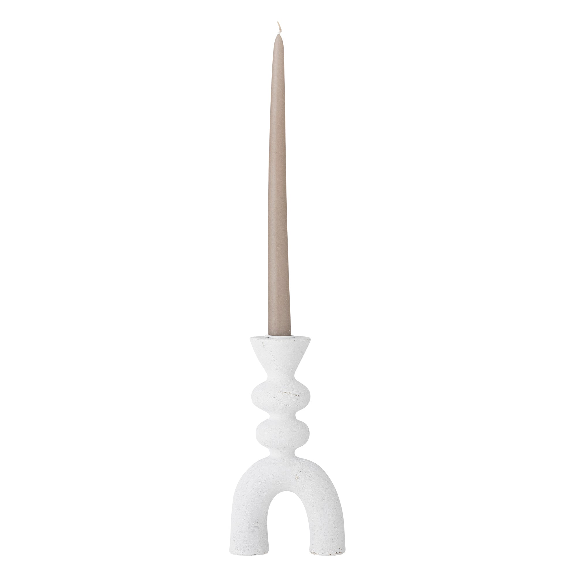 Bloomingville Syra Ljusstake, Vit, Polyresin