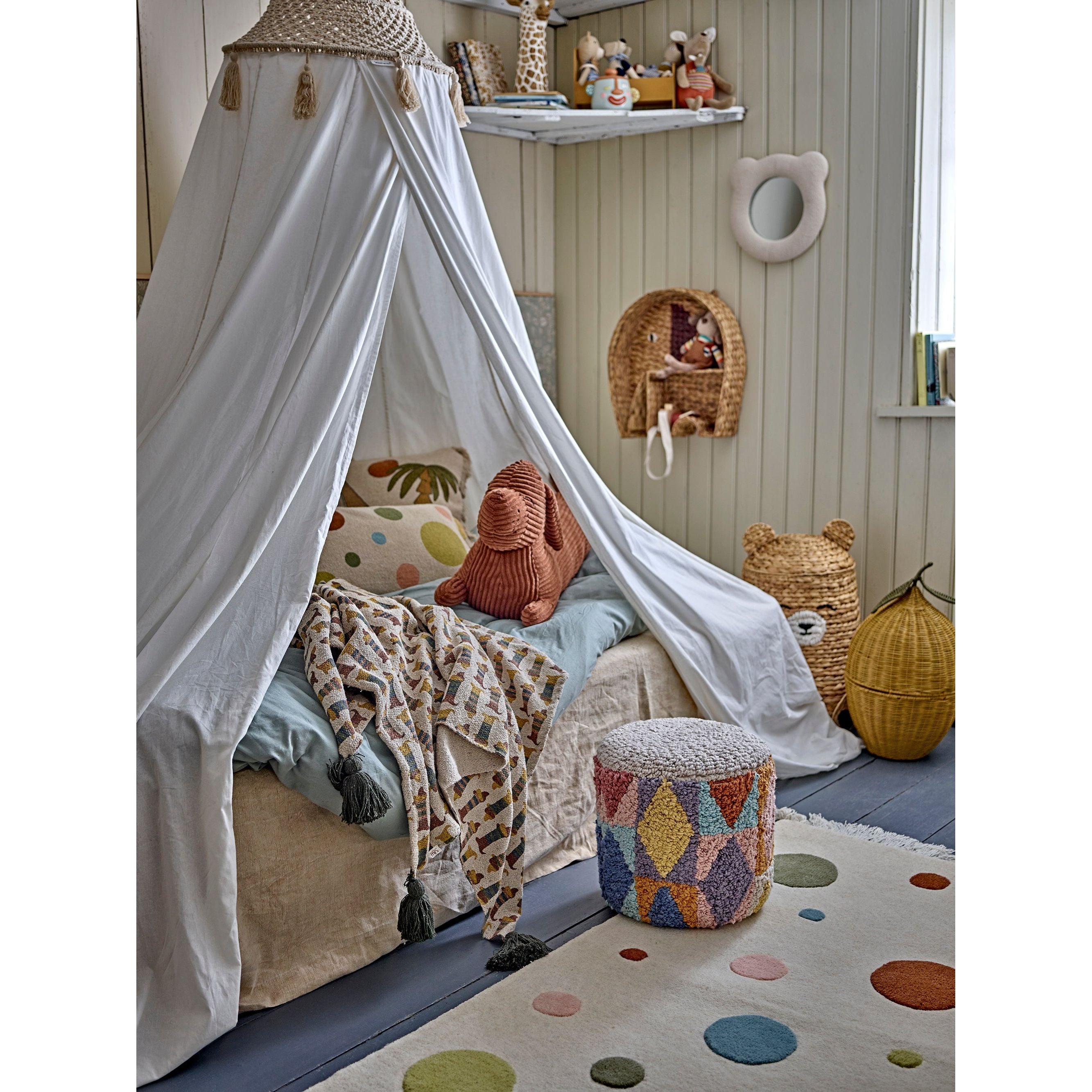 Bloomingville Mini Clennie Matta, Natur, Ull