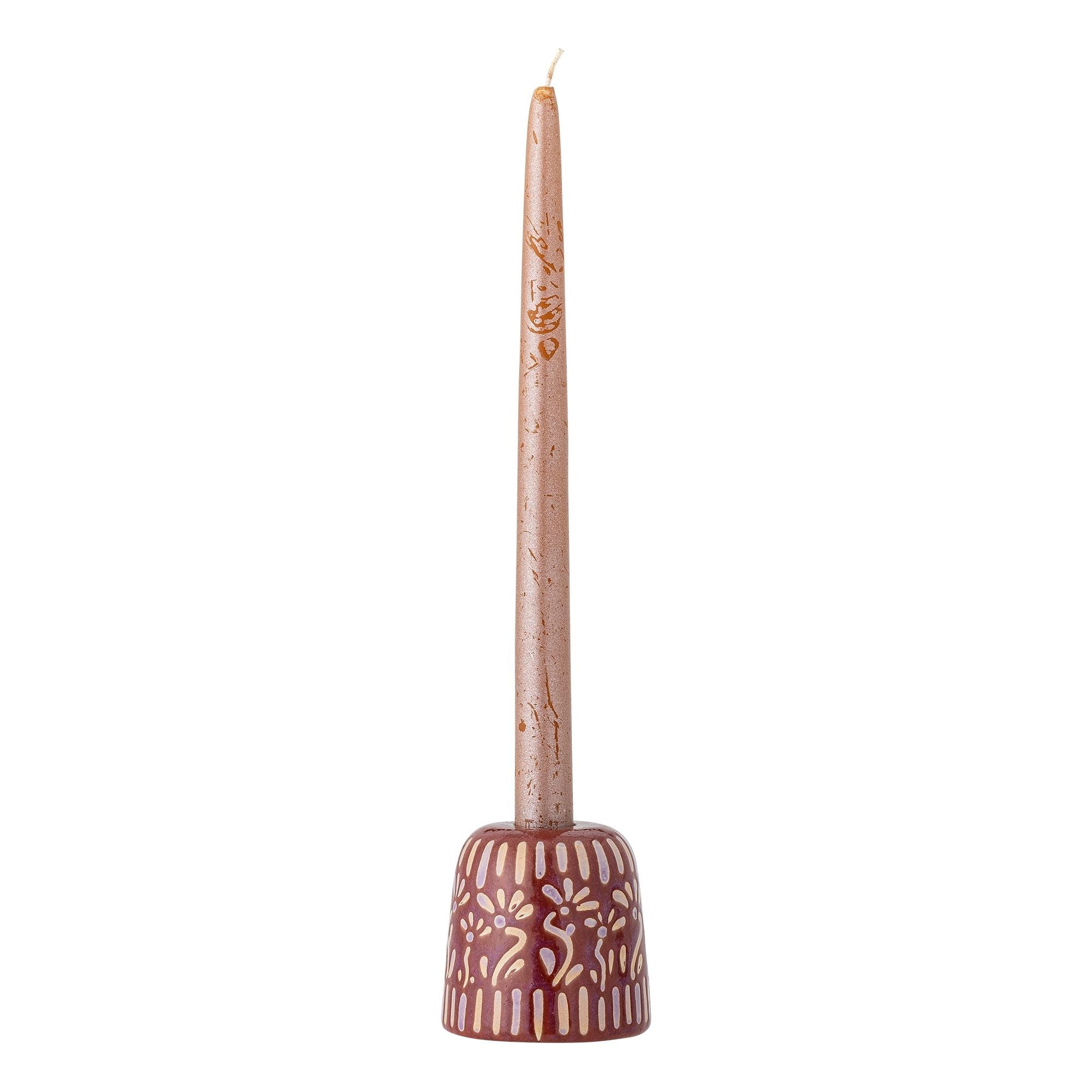 Bloomingville Samsin Ljusstake, Lila, Stengods