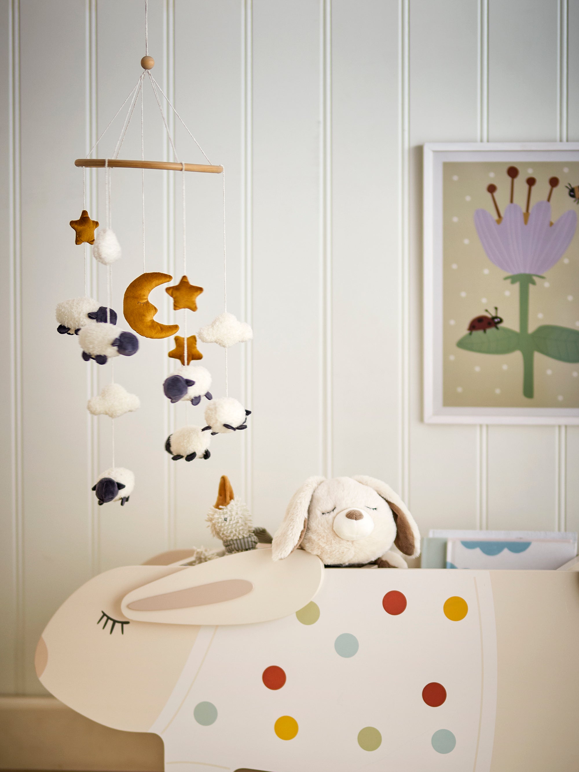 Bloomingville Mini Dolly Mobil, Vit, Polyester
