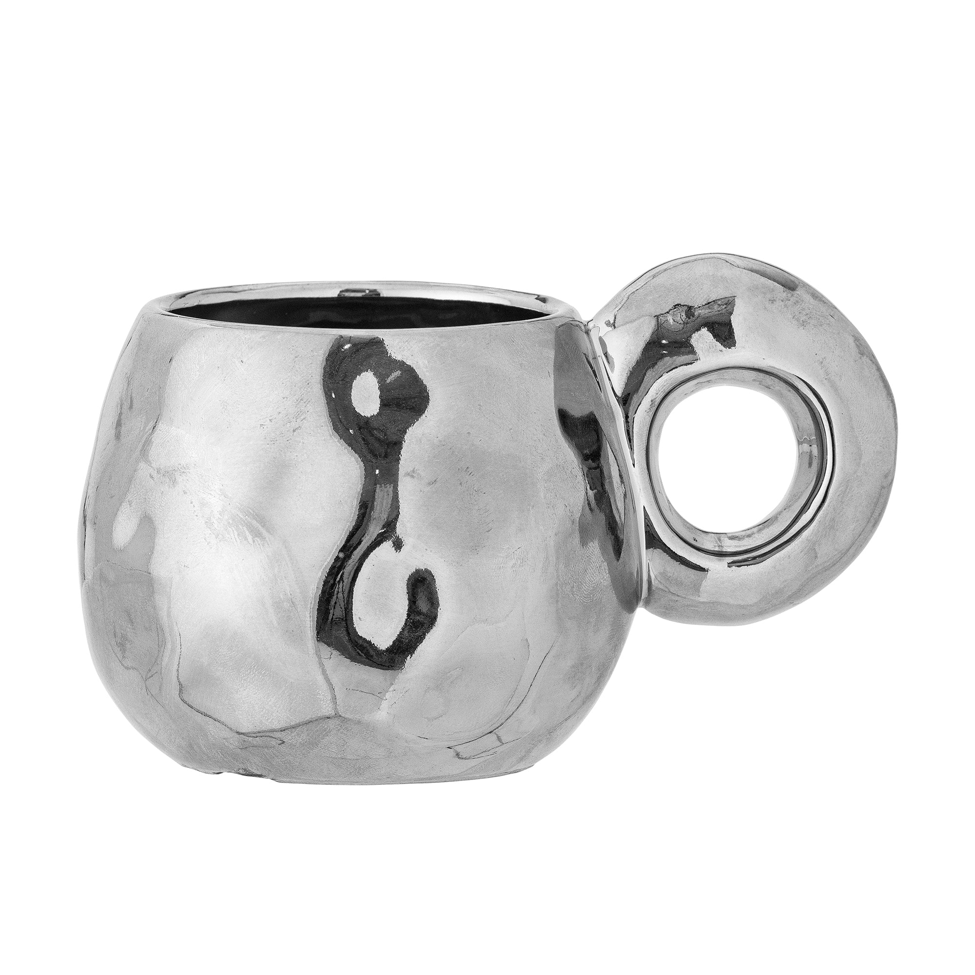 Bloomingville Shine Kopp, Silver, Stengods