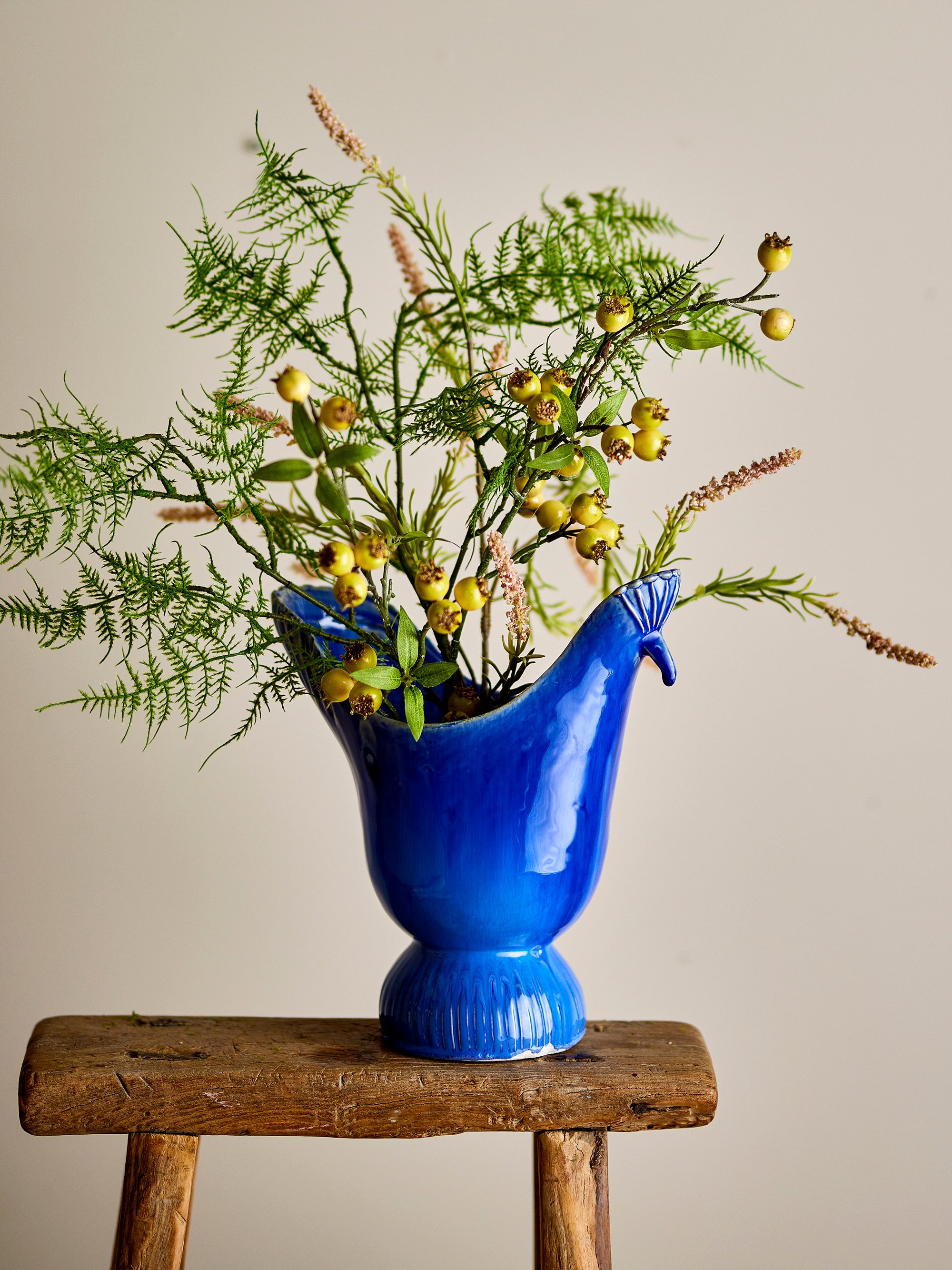 Creative Collection Wylie Vas, Blå, Stengods