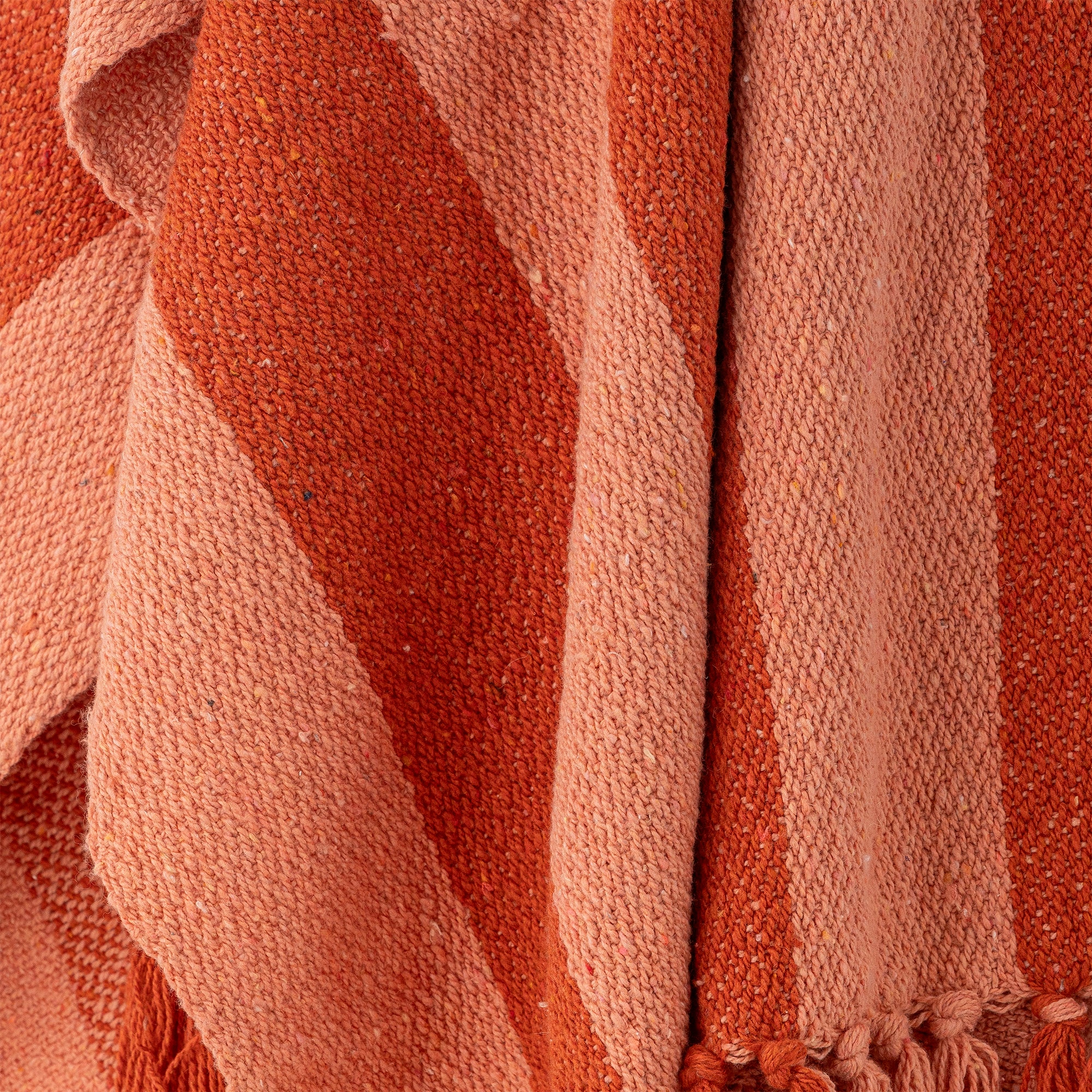 Bloomingville Frello Pläd, Orange, Återvunnen Bomull