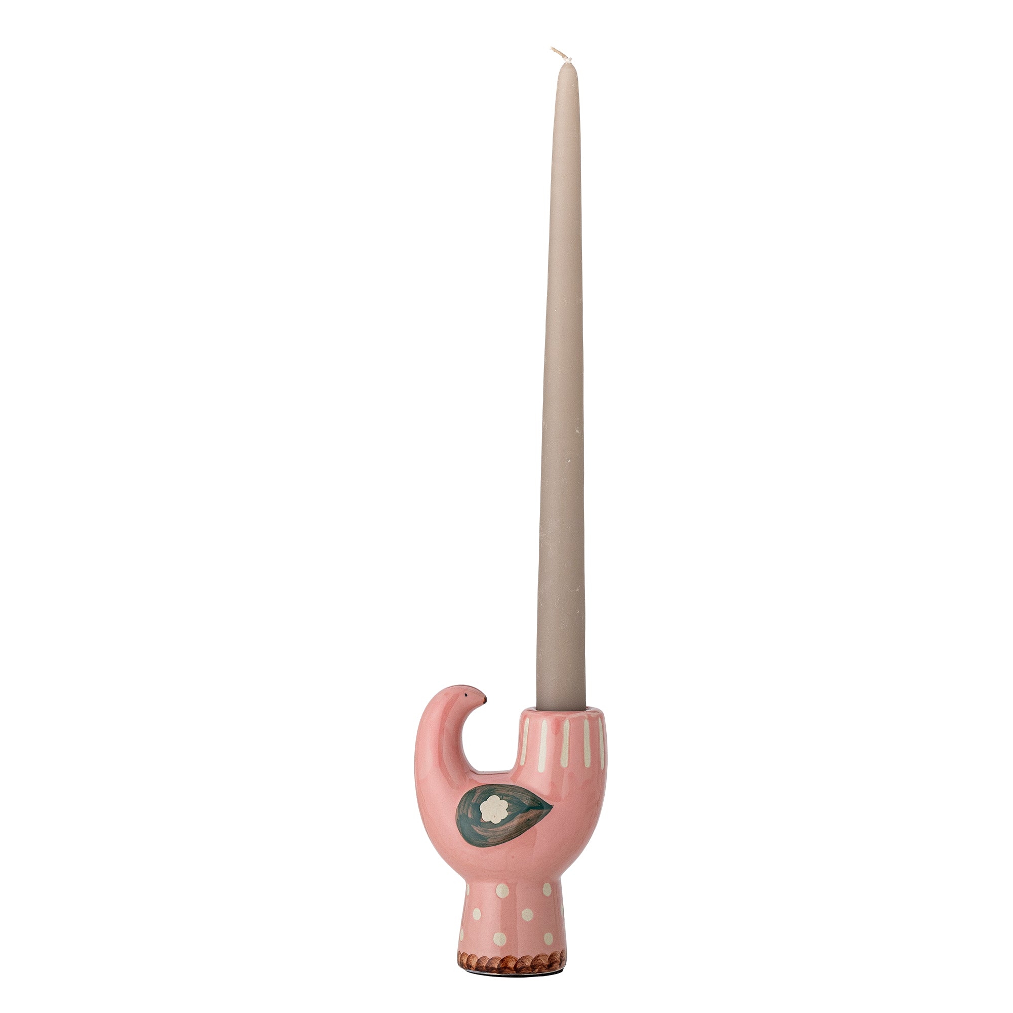 Bloomingville Trudy Ljusstake, Rosa, Stengods