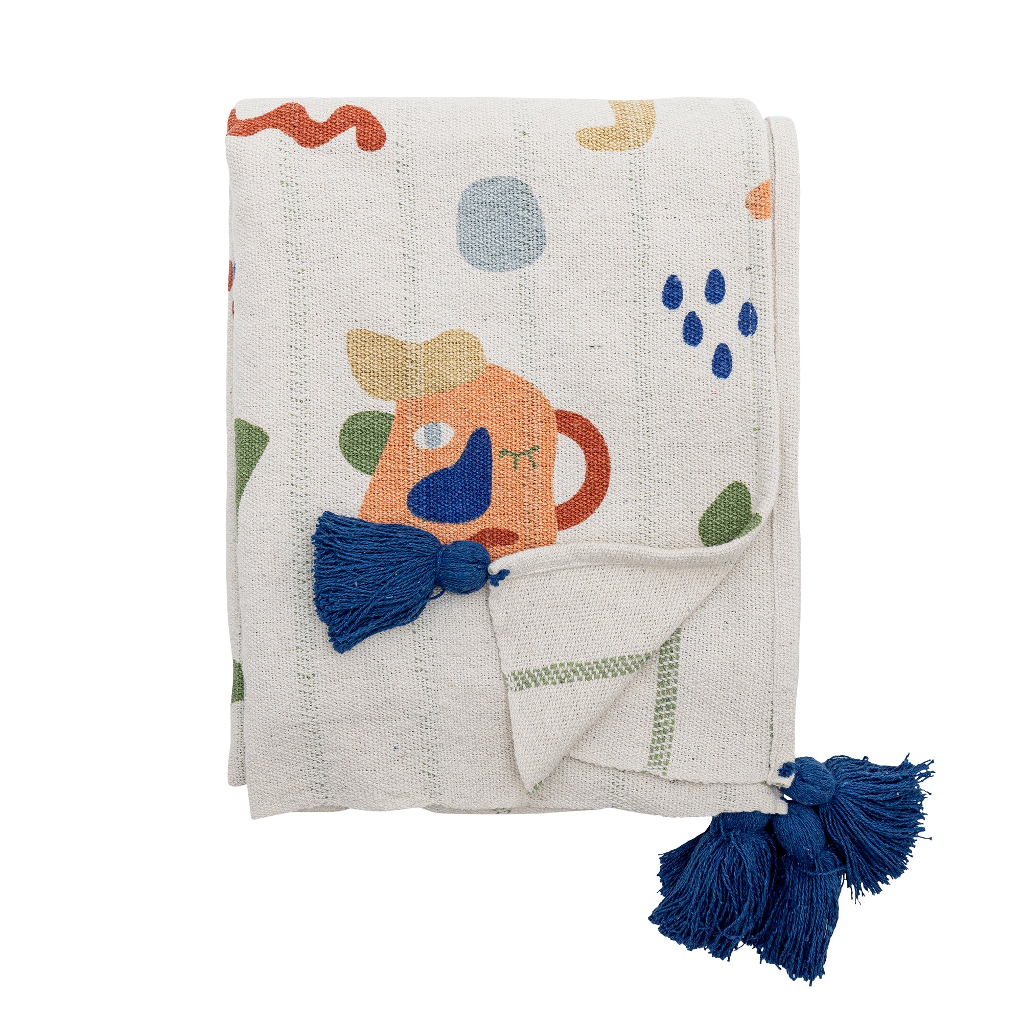 Bloomingville Mini Sylvie Pläd, Multi, Återvunnen Bomull