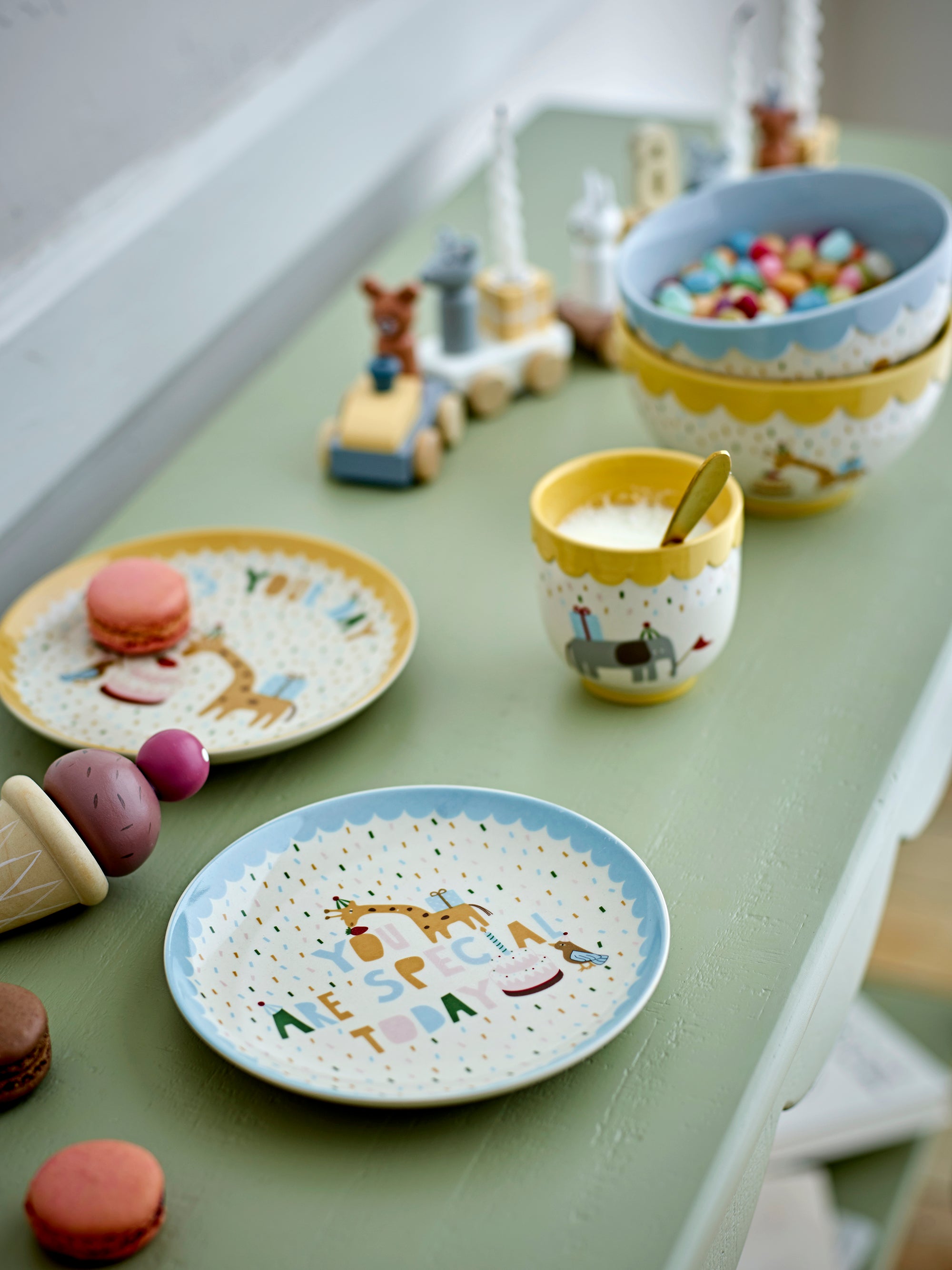 Bloomingville Mini Celebrate Skål, Blå, Stengods