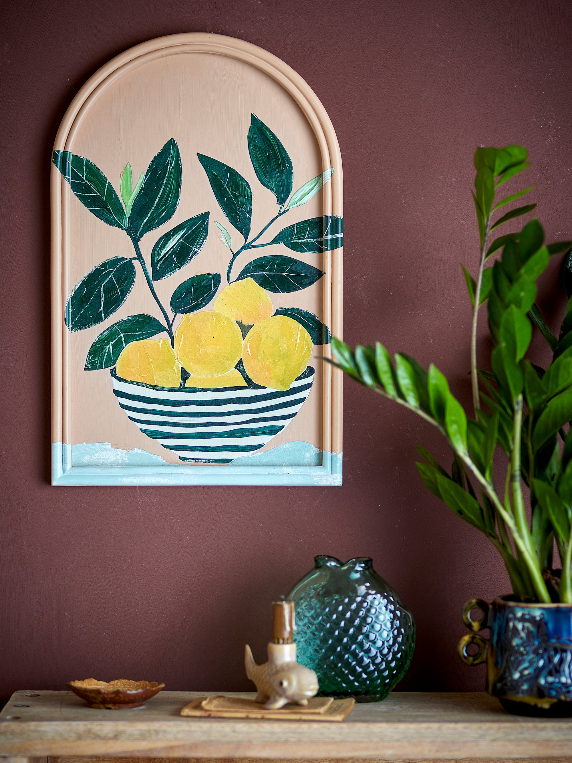 Creative Collection Limone Illustration med Ram, Flera Färger, MDF