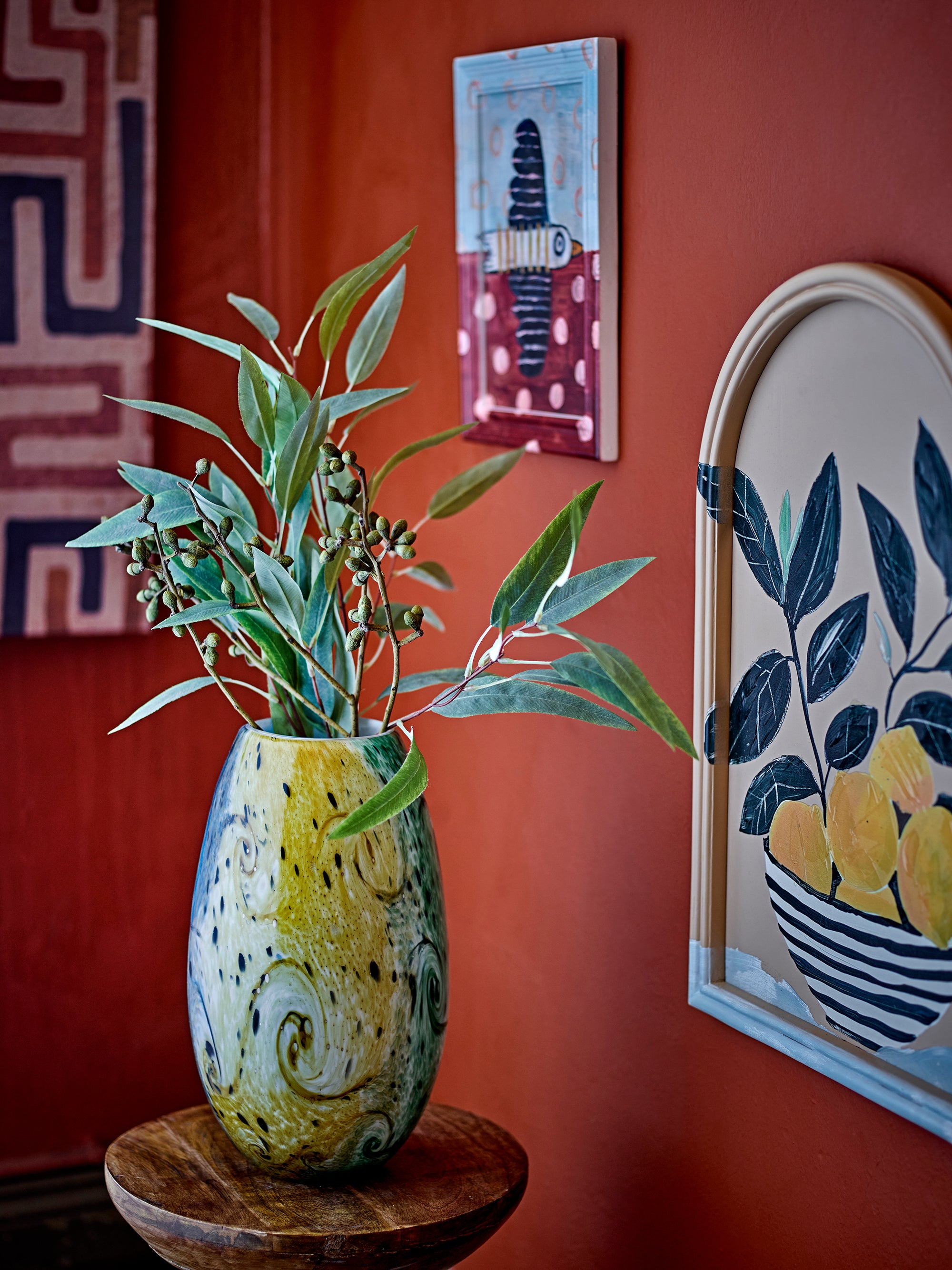 Creative Collection Limone Illustration med Ram, Flera Färger, MDF