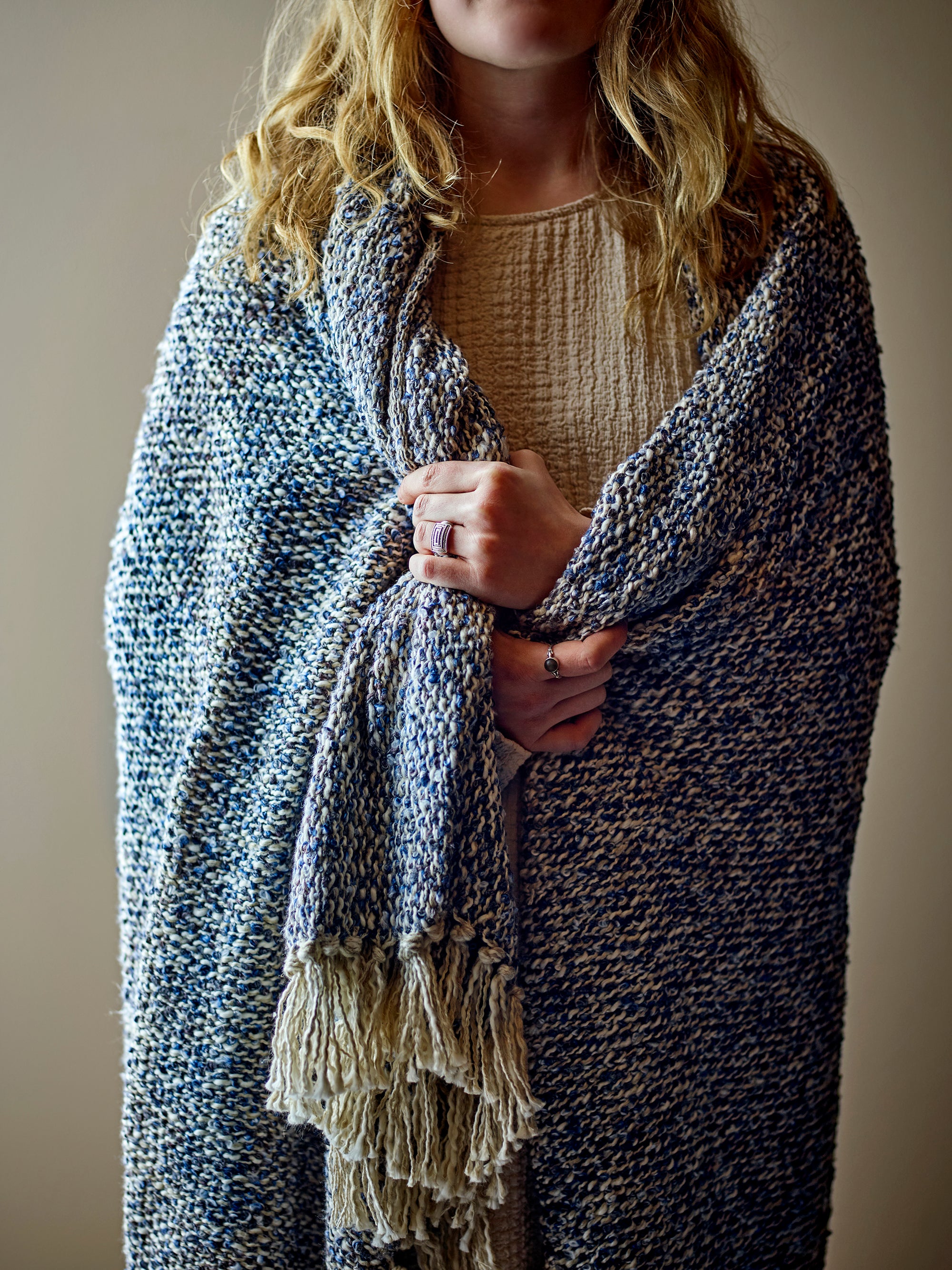 Creative Collection Ocean Pläd, Blå, Polyester