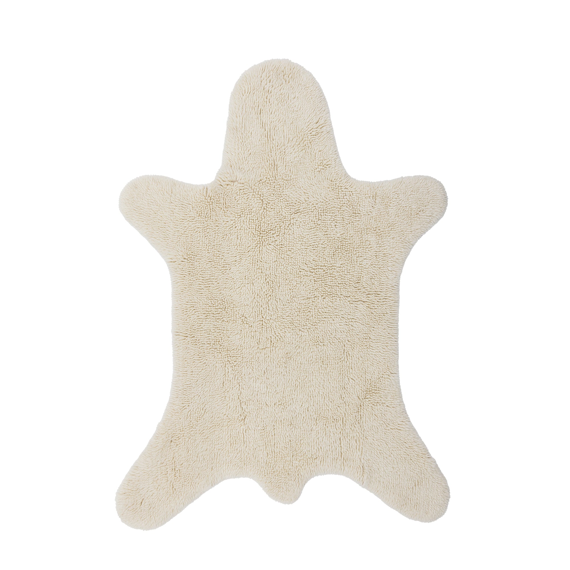 Bloomingville Mini Bear Matta, Vit, Ull