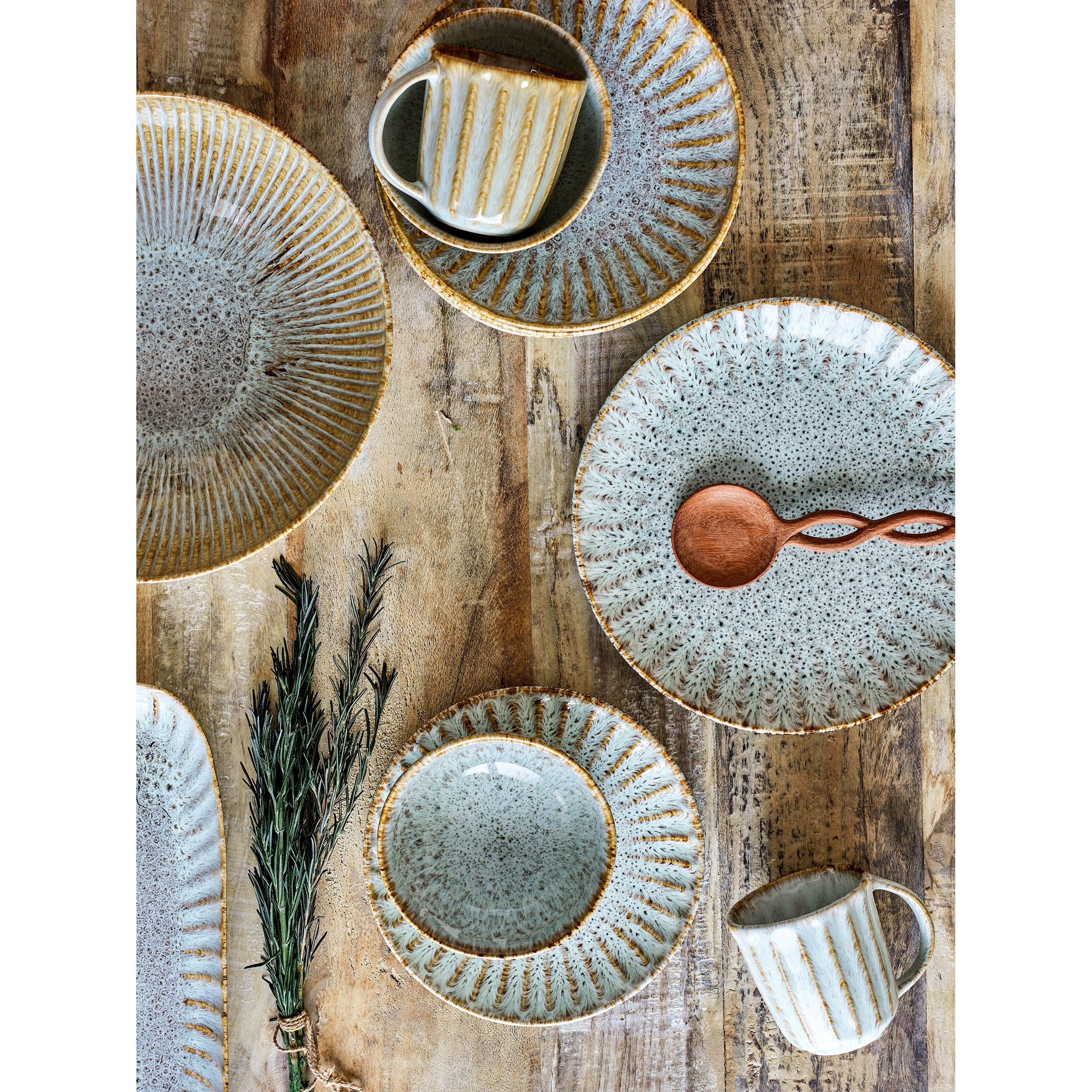 Creative Collection Fleur Skål, Natur, Stengods