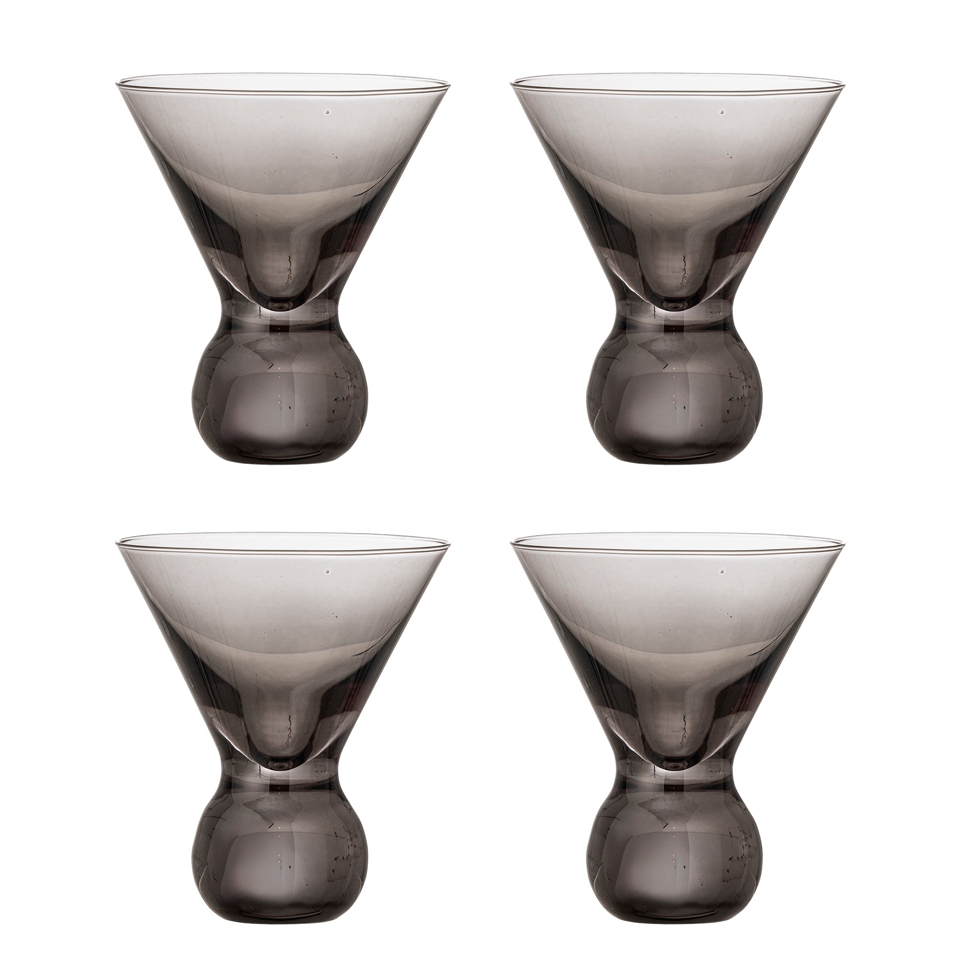 Bloomingville Corliss Cocktailglas, Grå, Glas