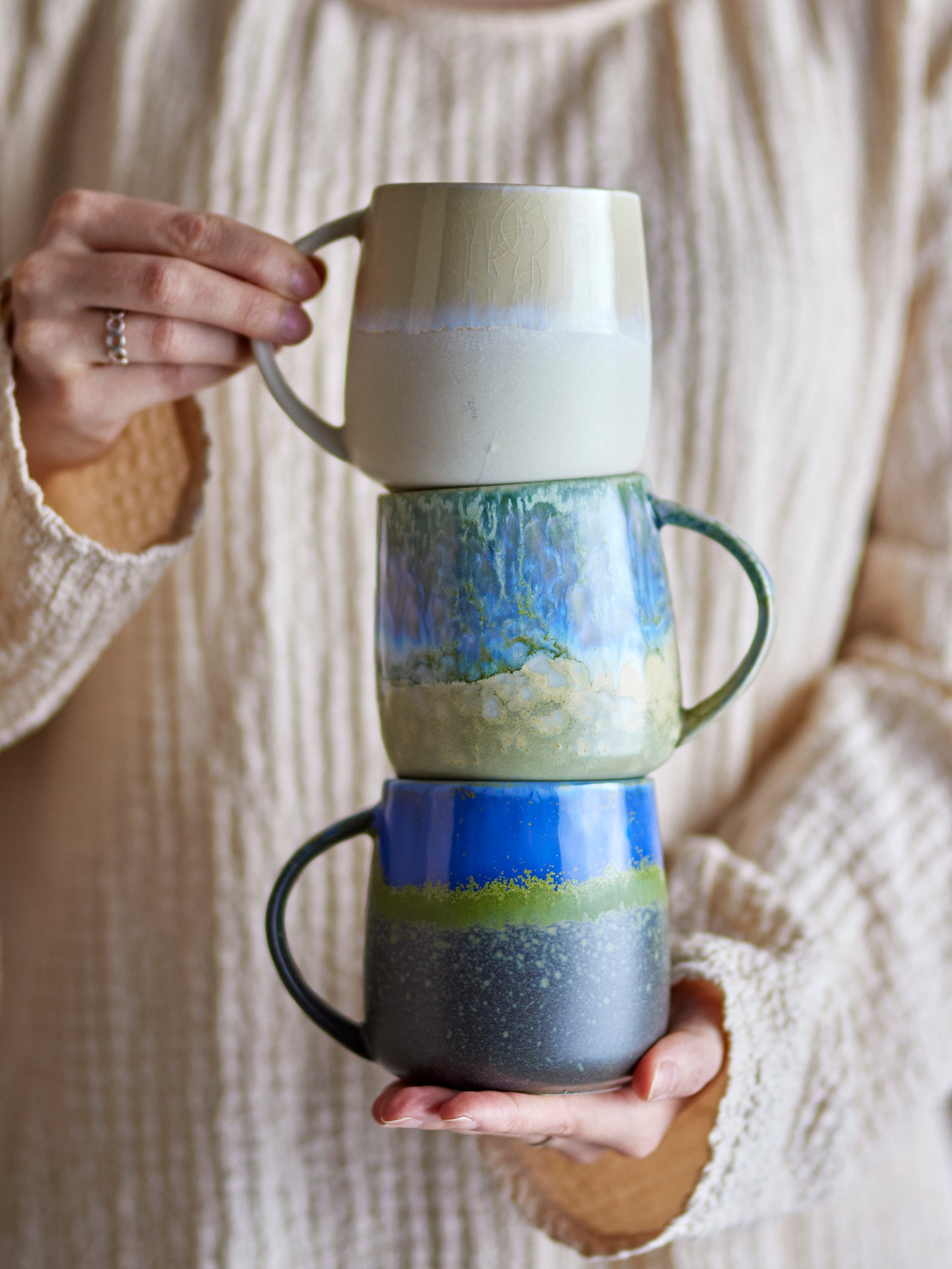 Creative Collection Cloe Mugg, Blå, Stengods
